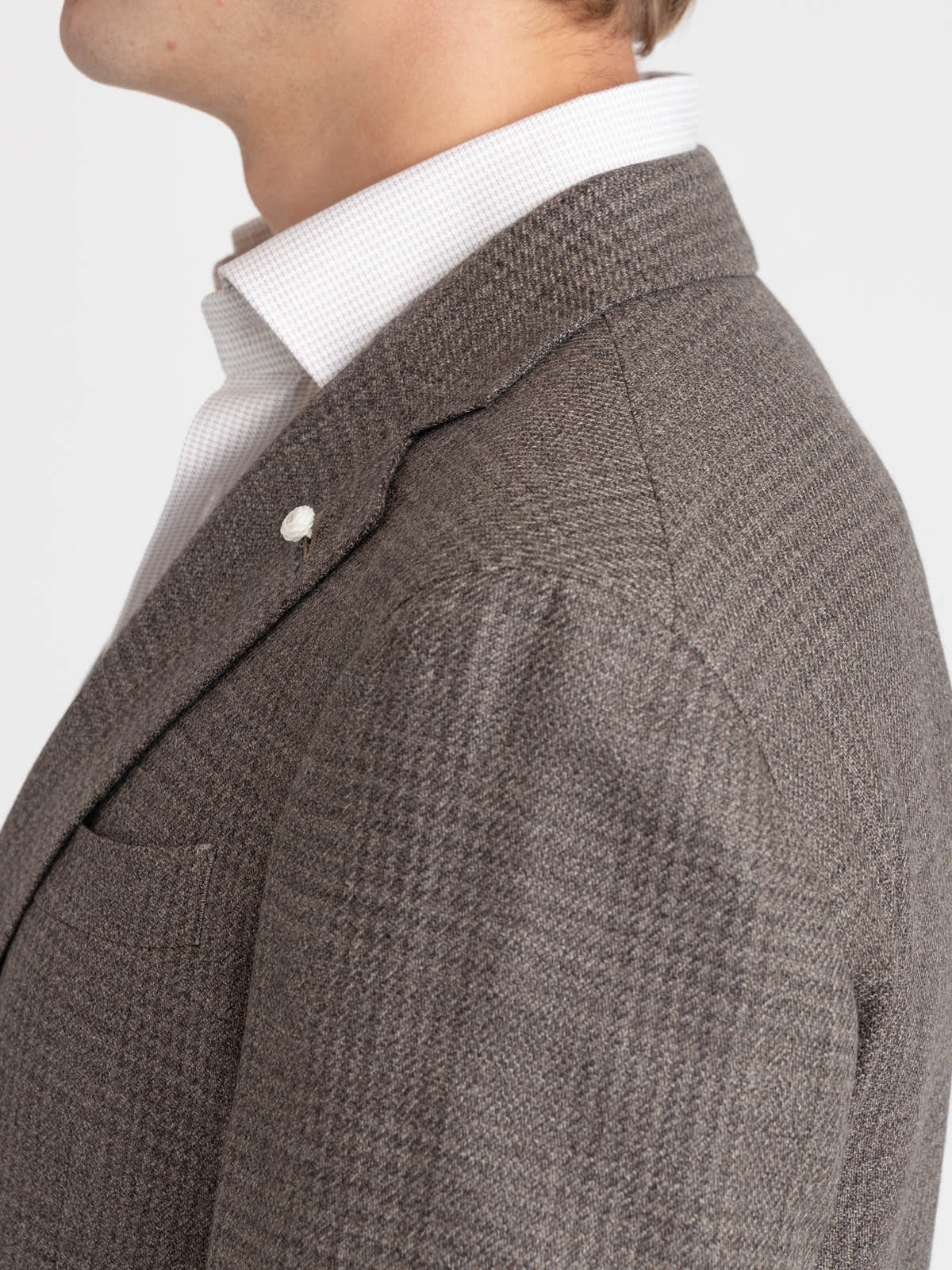Brown Check Virgin Wool Dream Sport Jacket