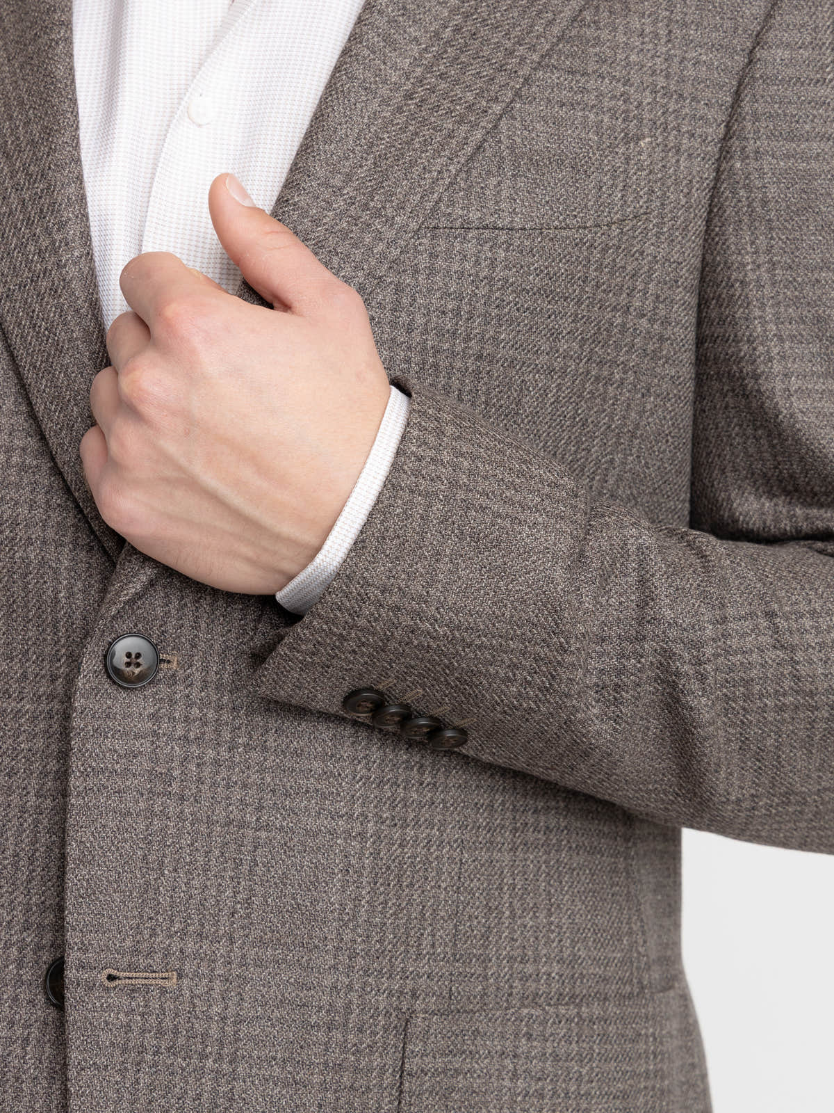 Brown Check Virgin Wool Dream Sport Jacket