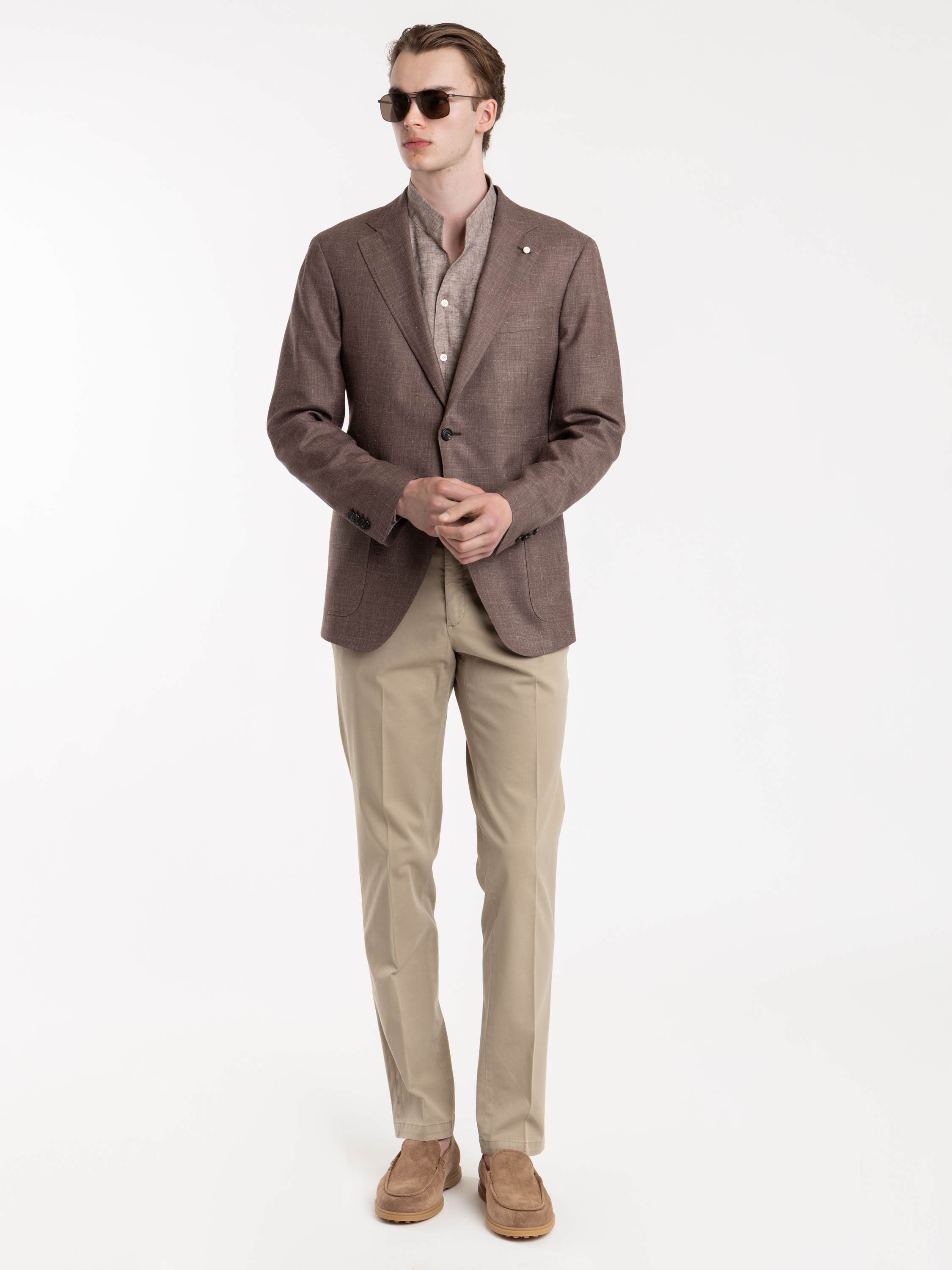 Brown Mantova Wool, Silk & Linen Sport Jacket