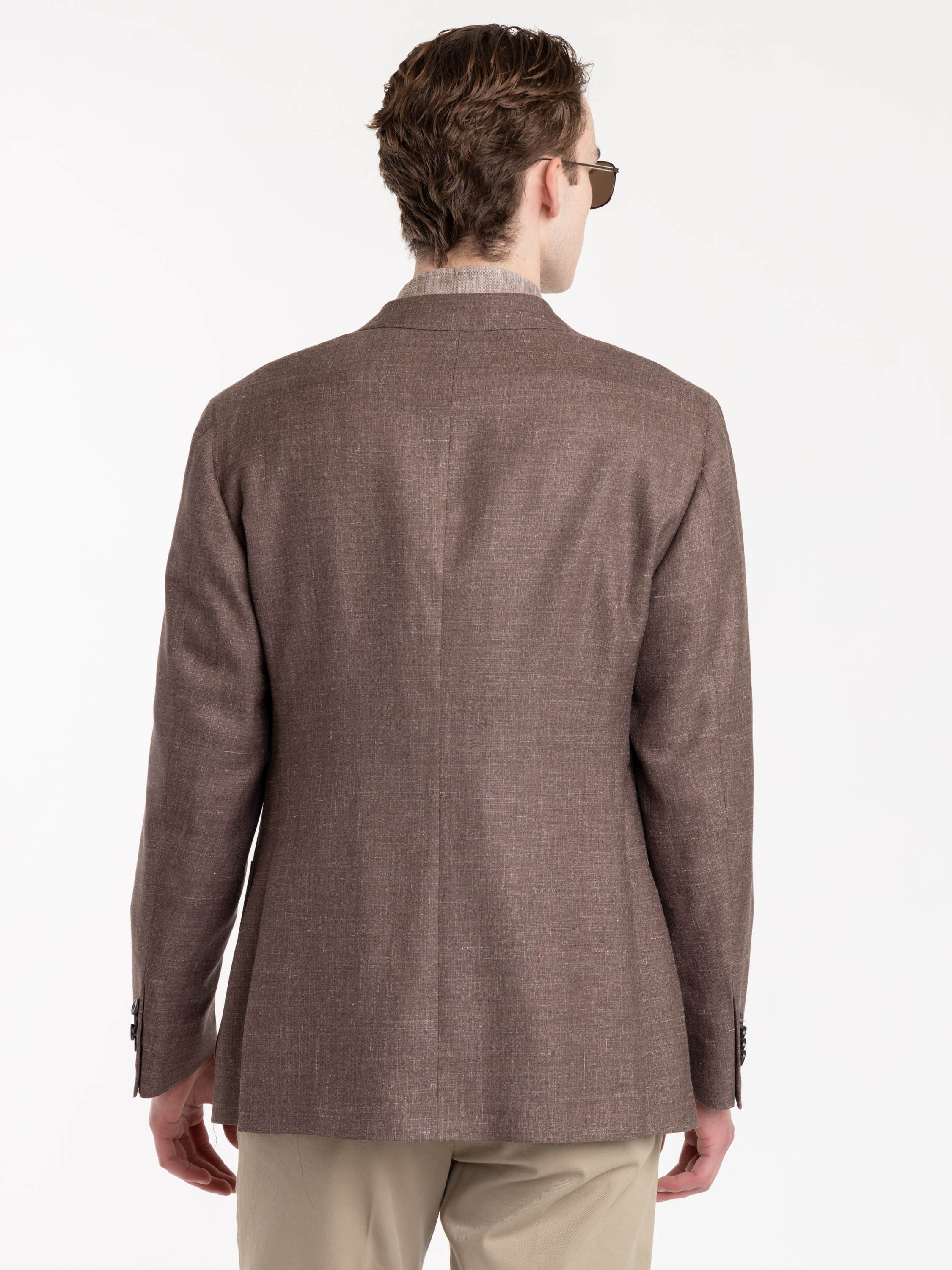 Brown Mantova Wool, Silk & Linen Sport Jacket