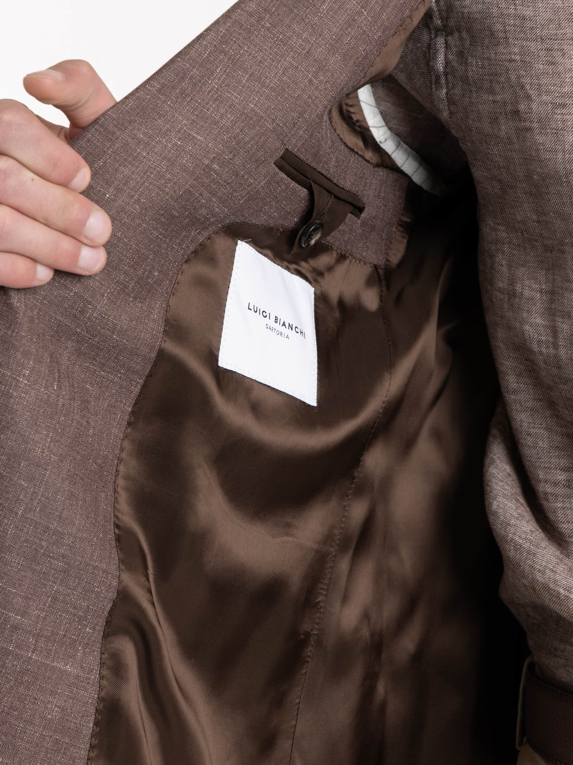 Brown Mantova Wool, Silk & Linen Sport Jacket