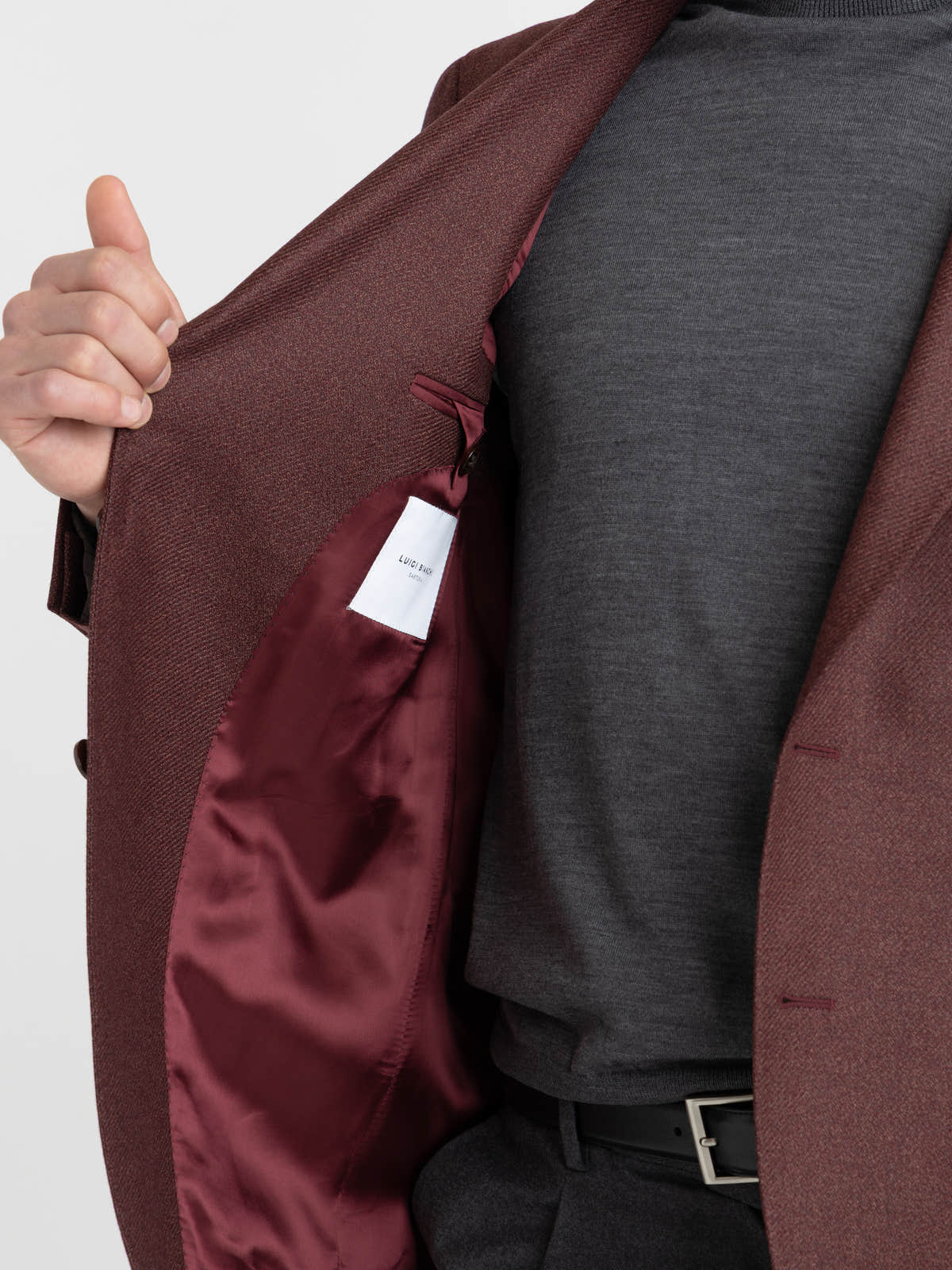 Burgundy Wool-Silk Dream Tweed Sport Jacket