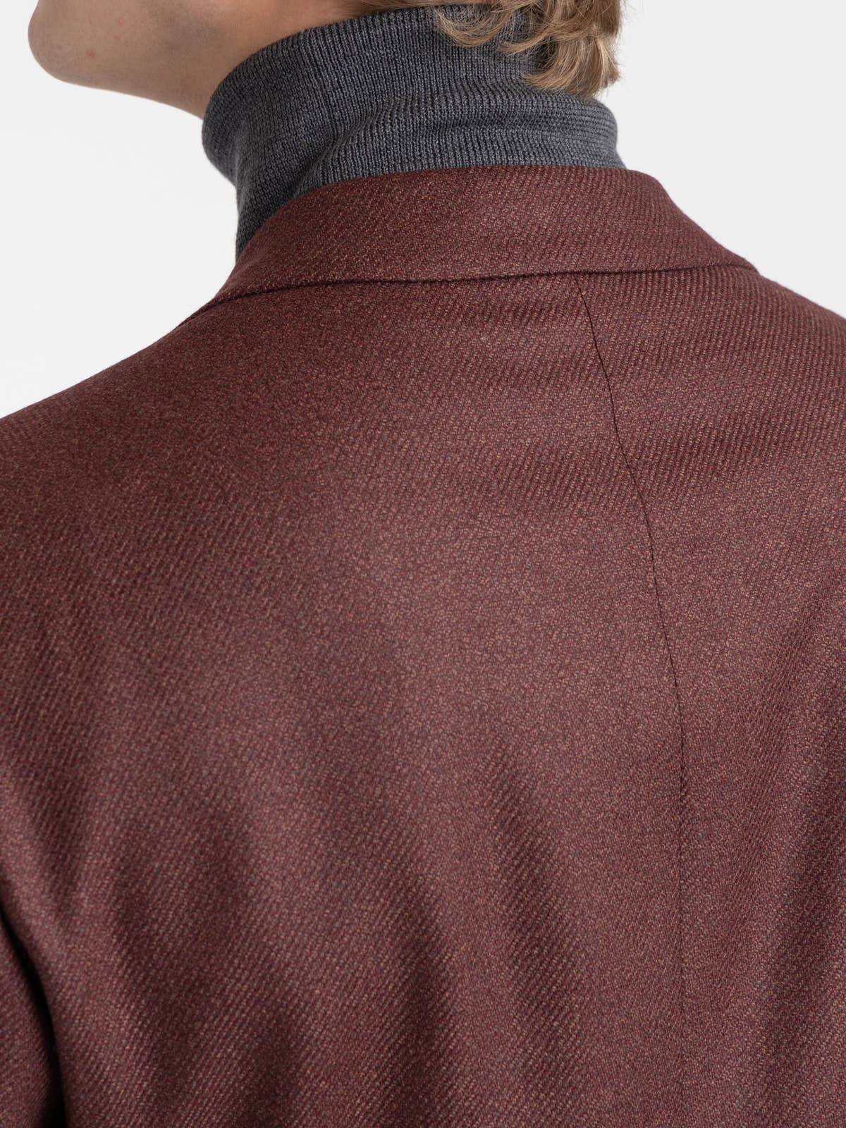 Burgundy Wool-Silk Dream Tweed Sport Jacket