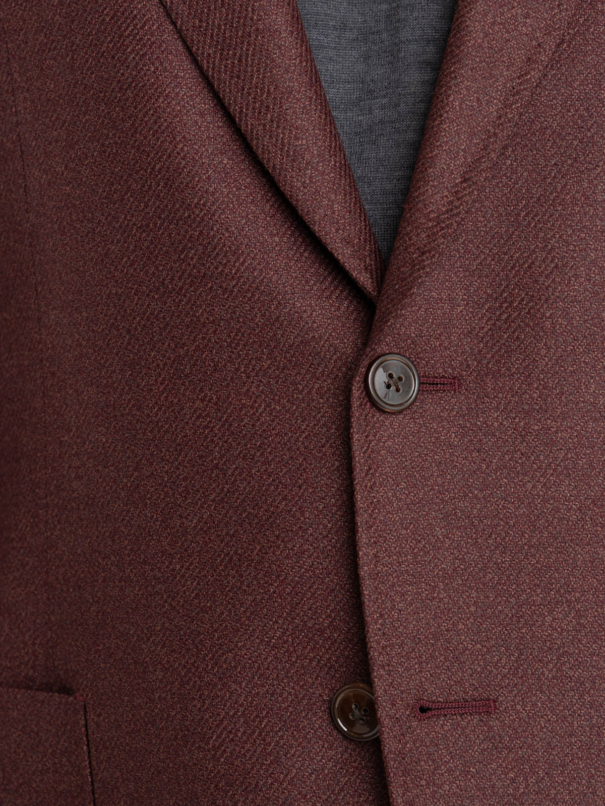 Burgundy Wool-Silk Dream Tweed Sport Jacket