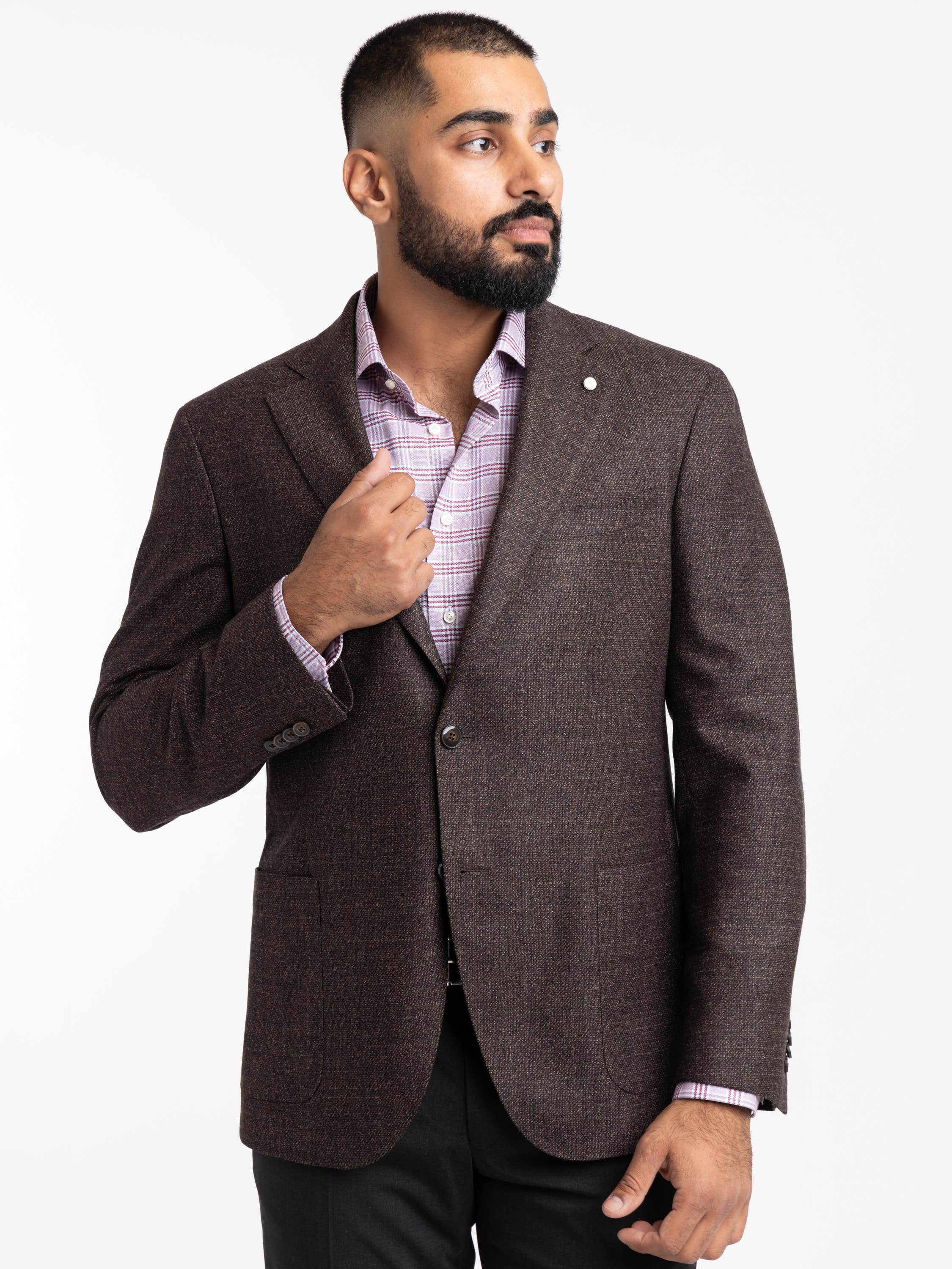 Dark Brown Wool Sport Jacket