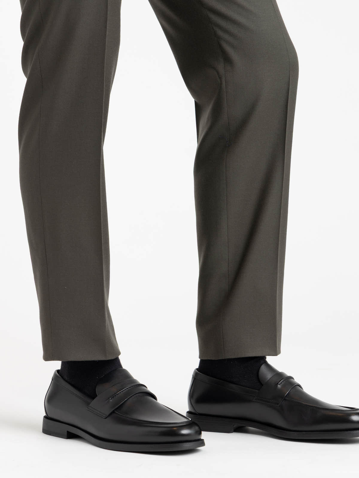 Green Stretch Virgin Wool Trousers