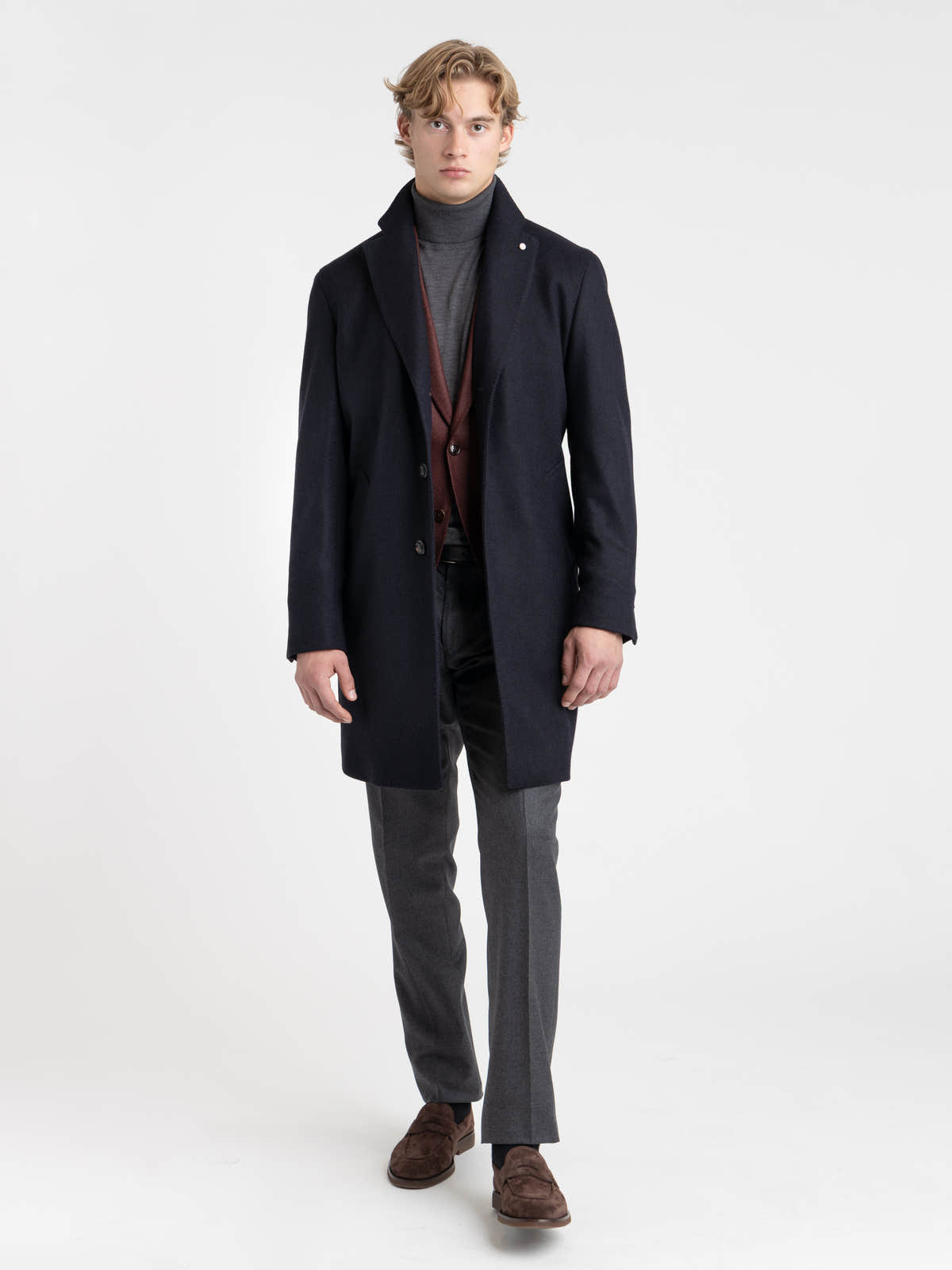 Grey Stretch Virgin Wool Trousers