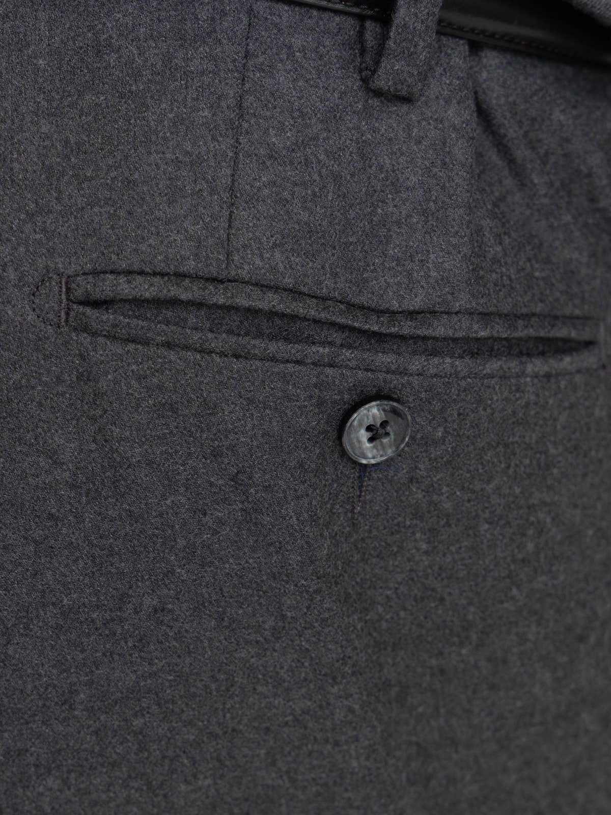 Grey Stretch Virgin Wool Trousers