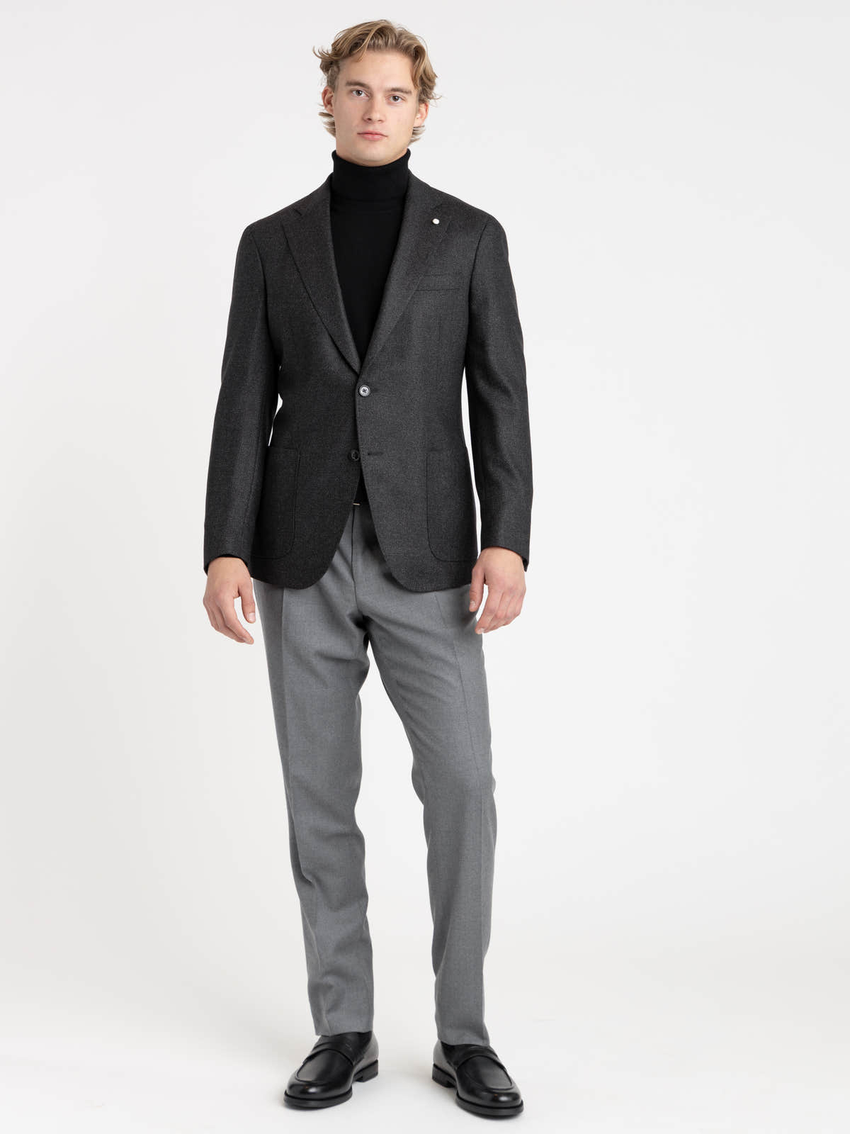 Light Grey Stretch Virgin Wool Trousers