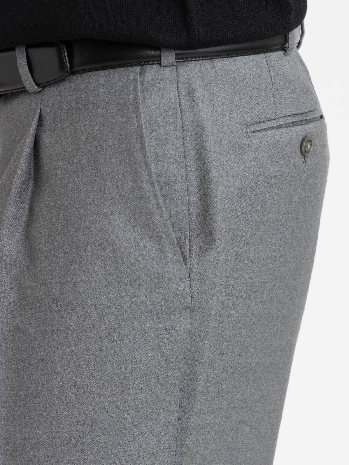 Light Grey Stretch Virgin Wool Trousers