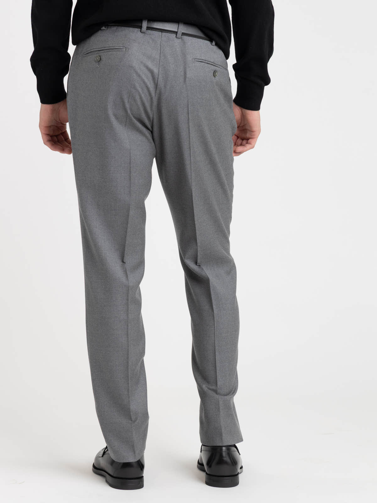 Light Grey Stretch Virgin Wool Trousers