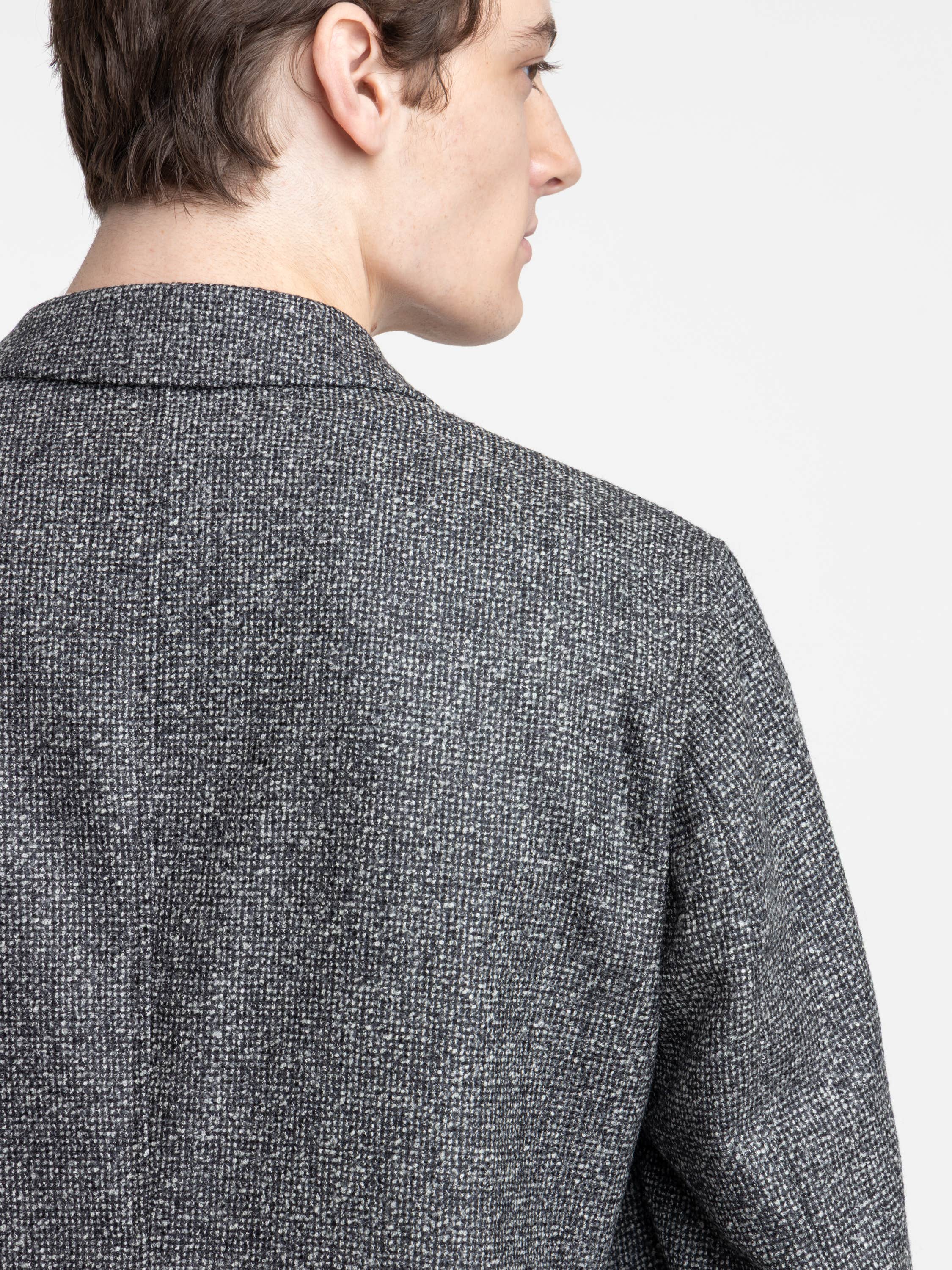 Microcheck Full Button Overshirt