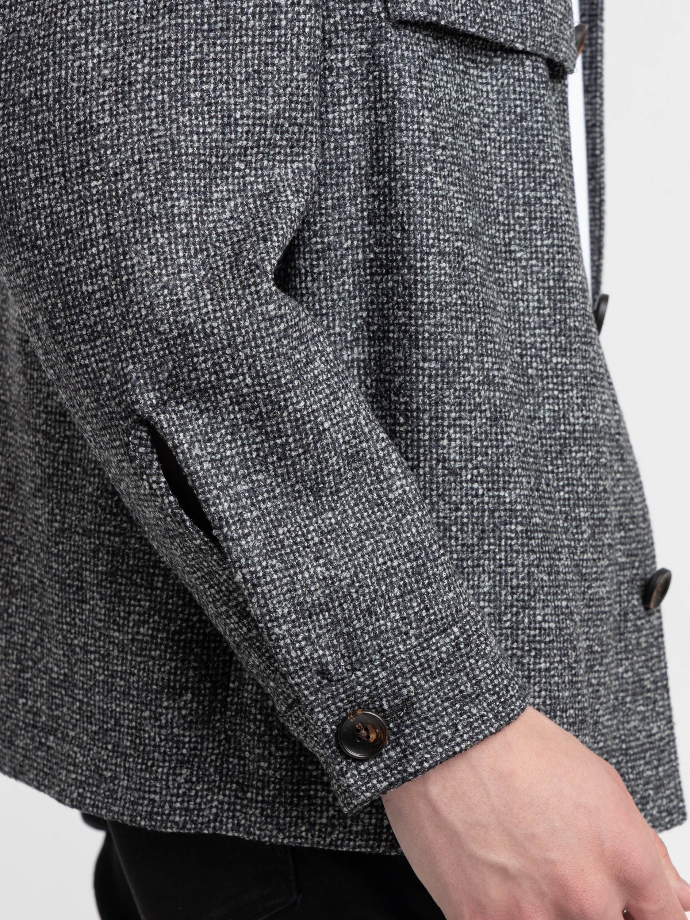 Microcheck Full Button Overshirt