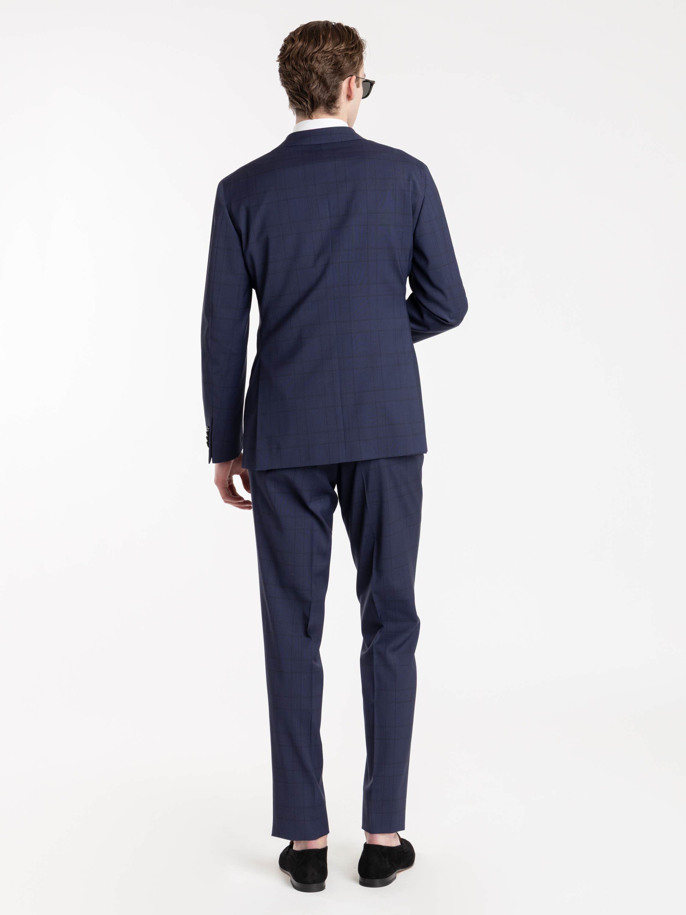 Navy Check Drago Wool Dream Fit Suit