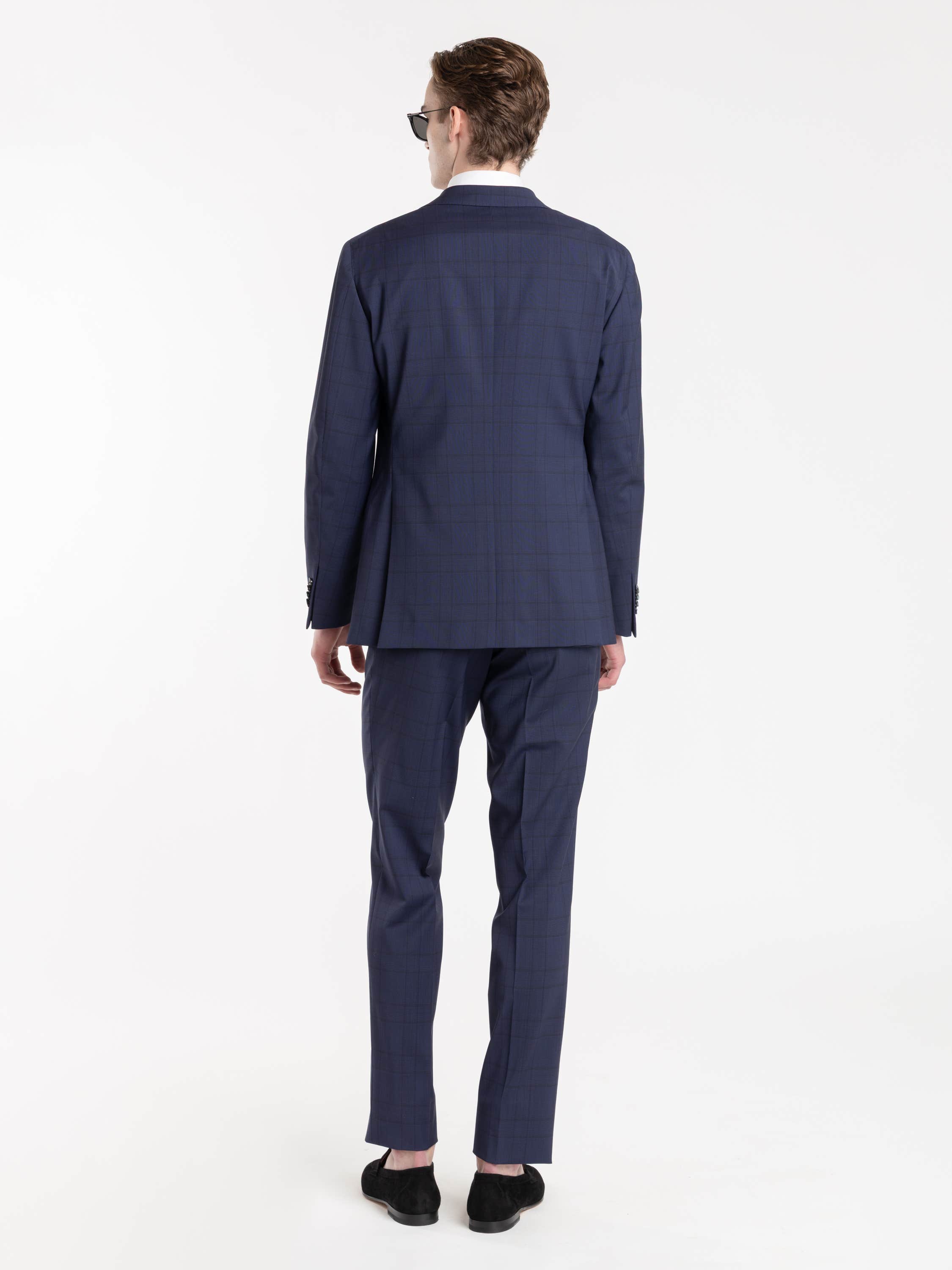 Navy Check Drago Wool Dream Fit Suit