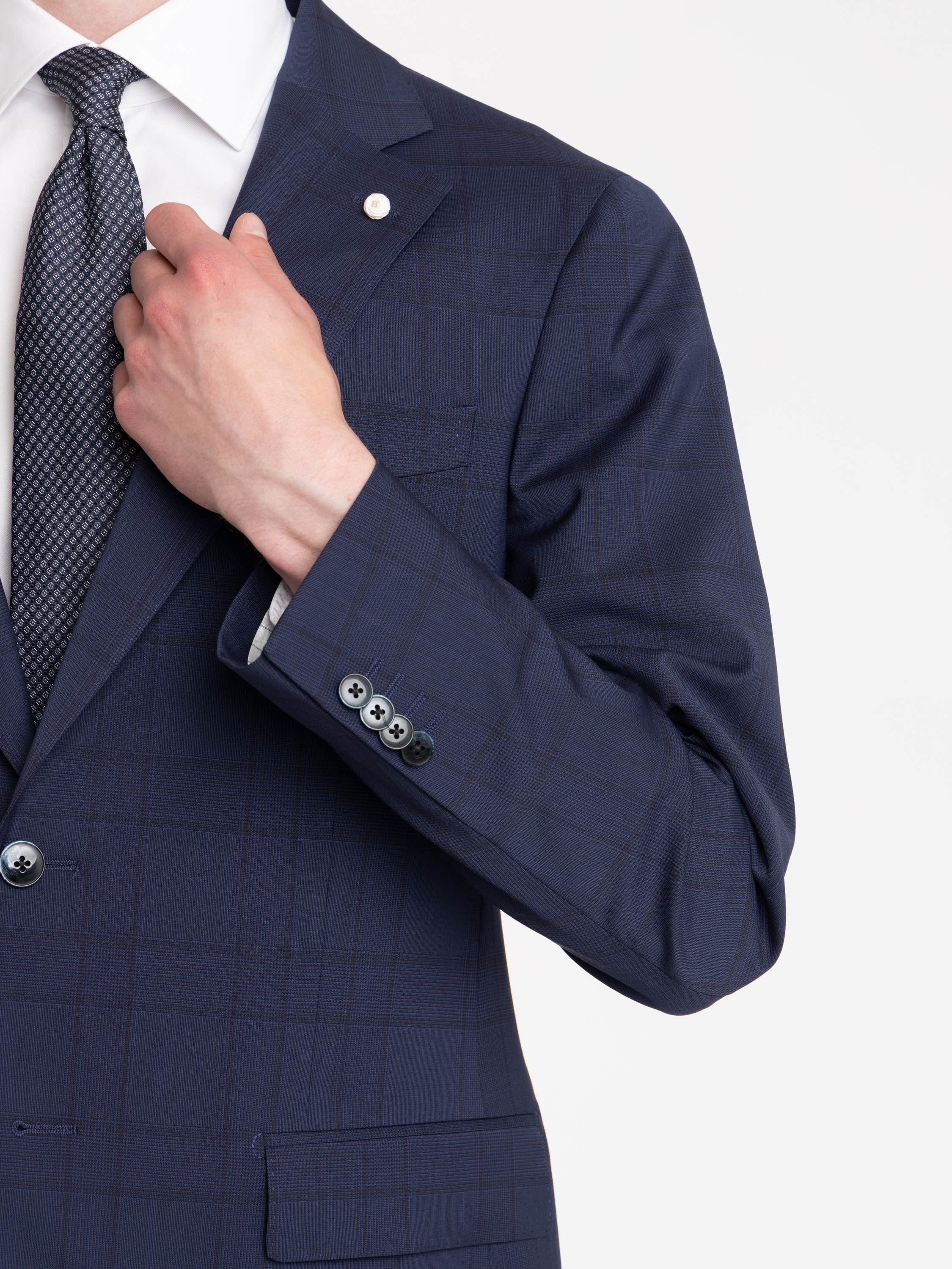 Navy Check Drago Wool Dream Fit Suit