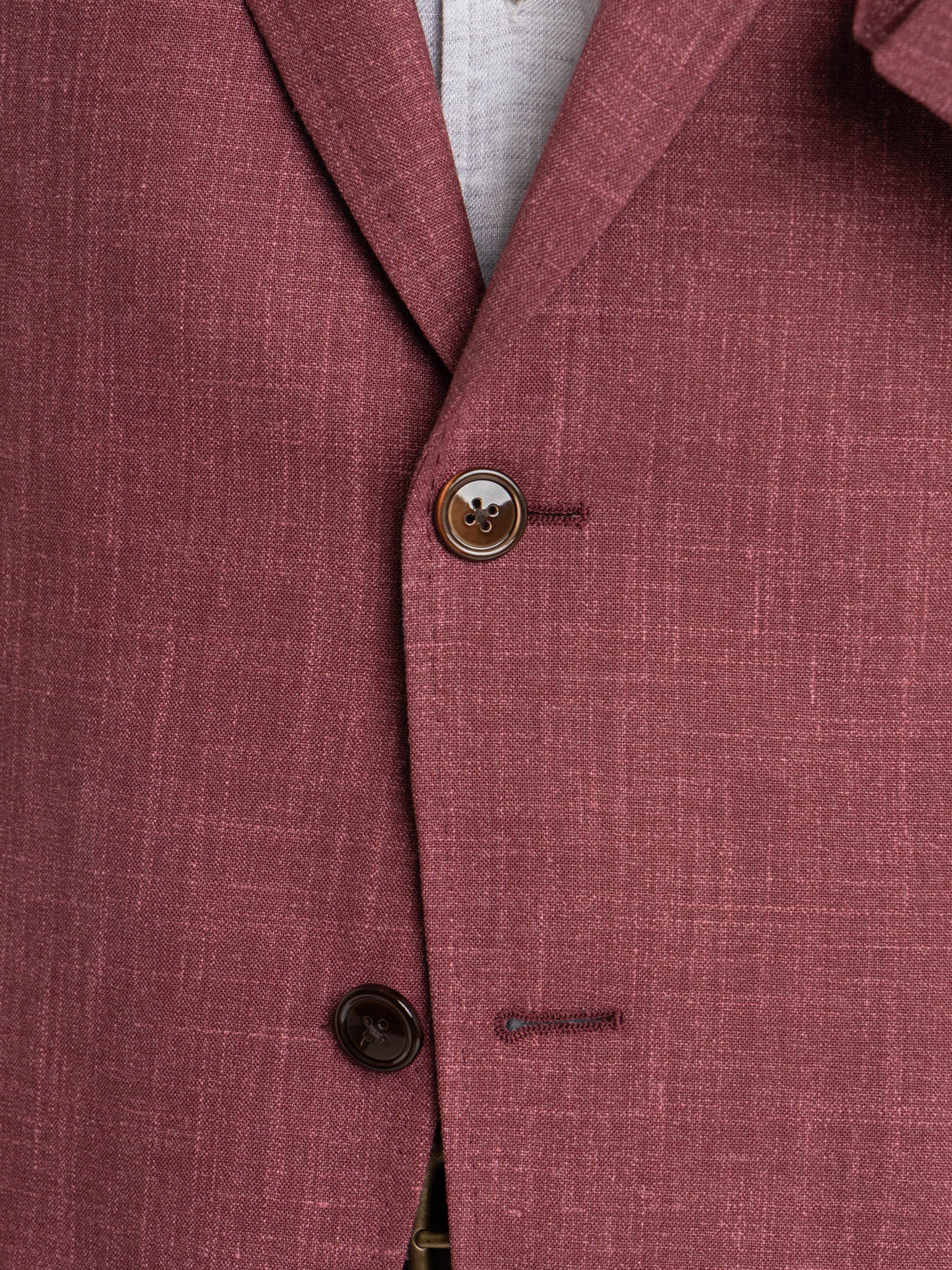 Red Mantova Wool, Silk & Linen Sport Jacket