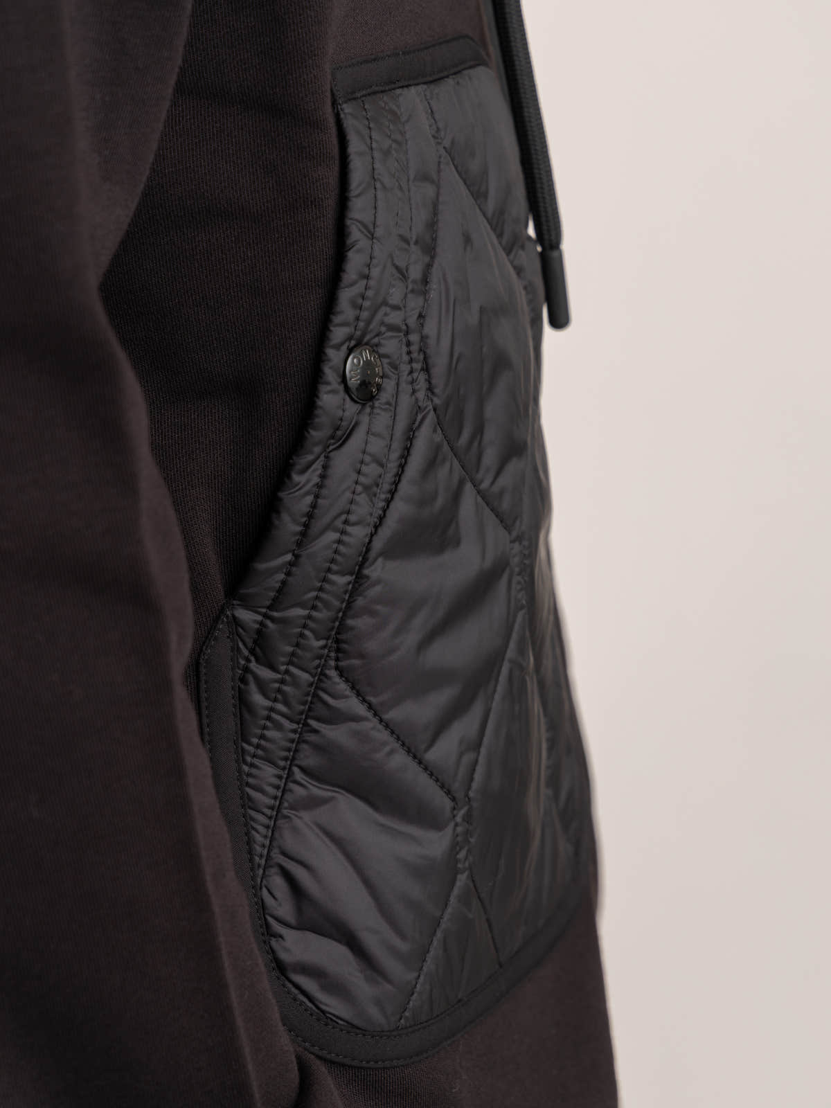 Black Cotton Full-Zip Hoodie