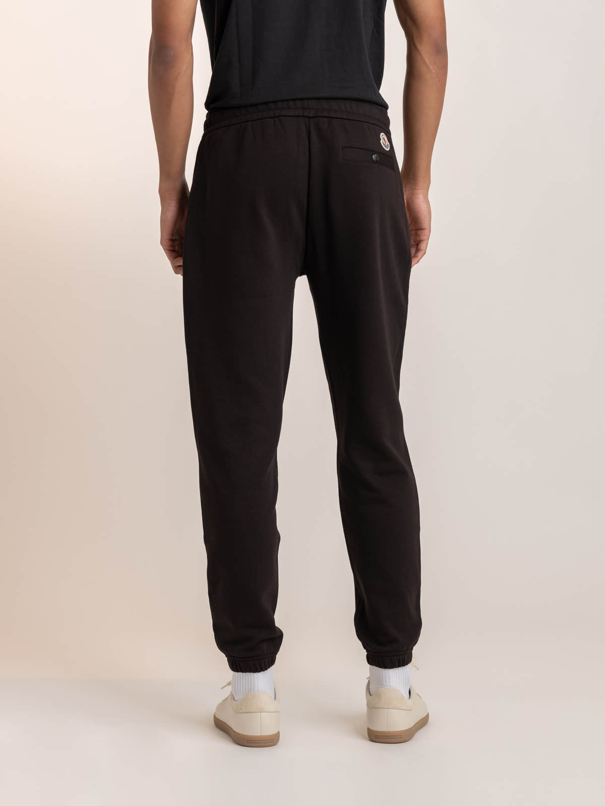 Black Cuffed Cotton Joggers