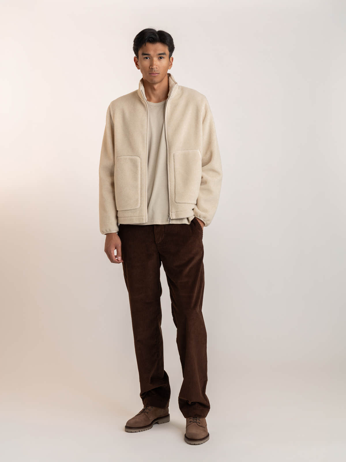 Brown Cotton Corduroy Trousers