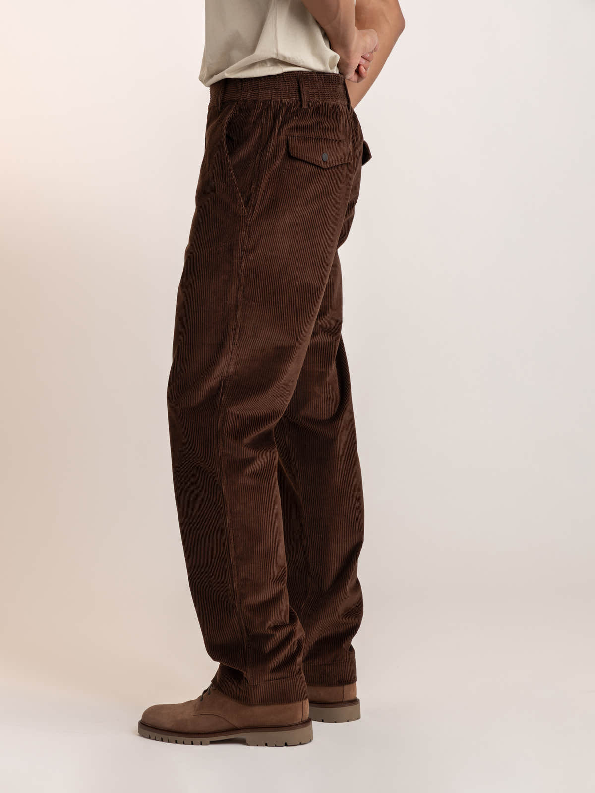 Brown Cotton Corduroy Trousers