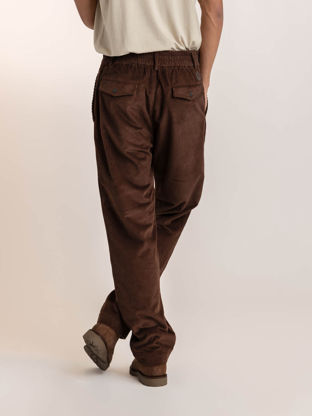 Brown Cotton Corduroy Trousers