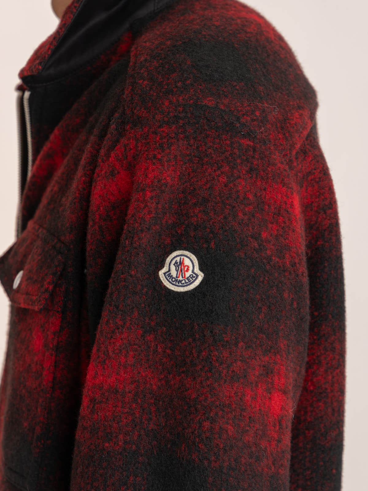 Red Checked Zip-Front Overshirt
