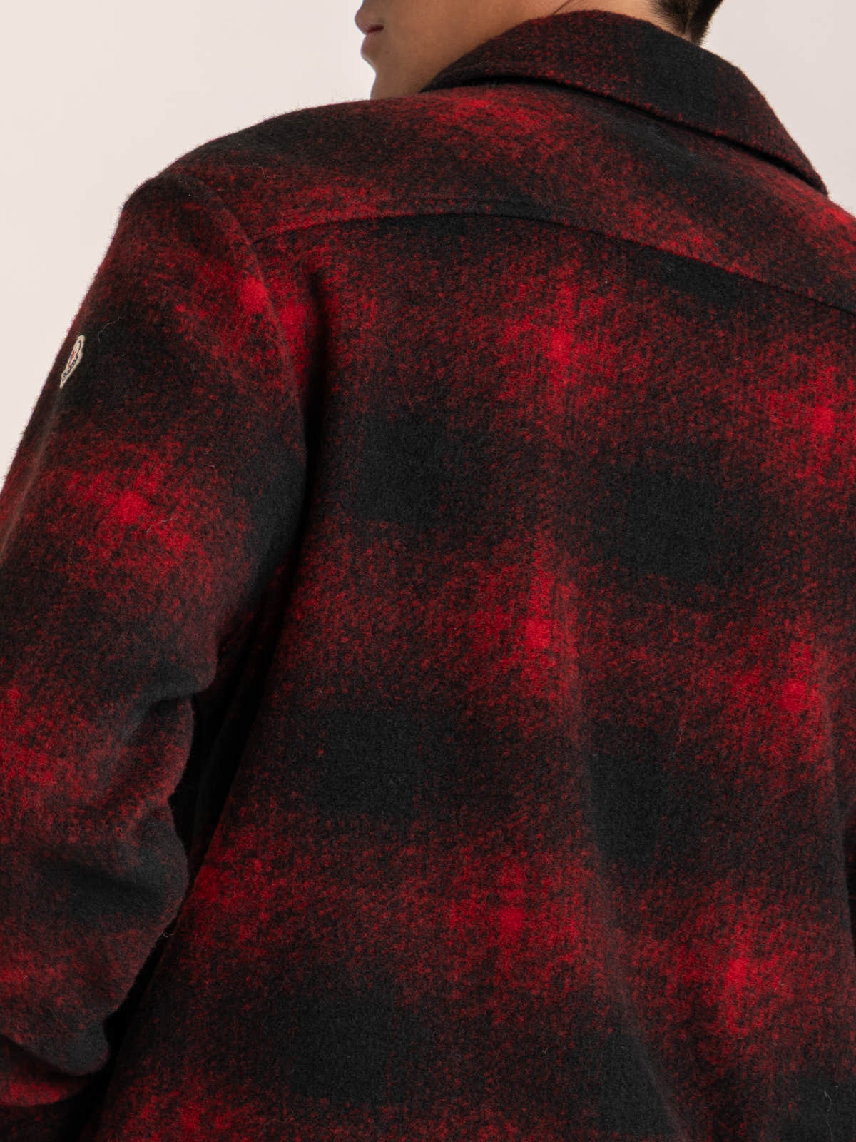 Red Checked Zip-Front Overshirt