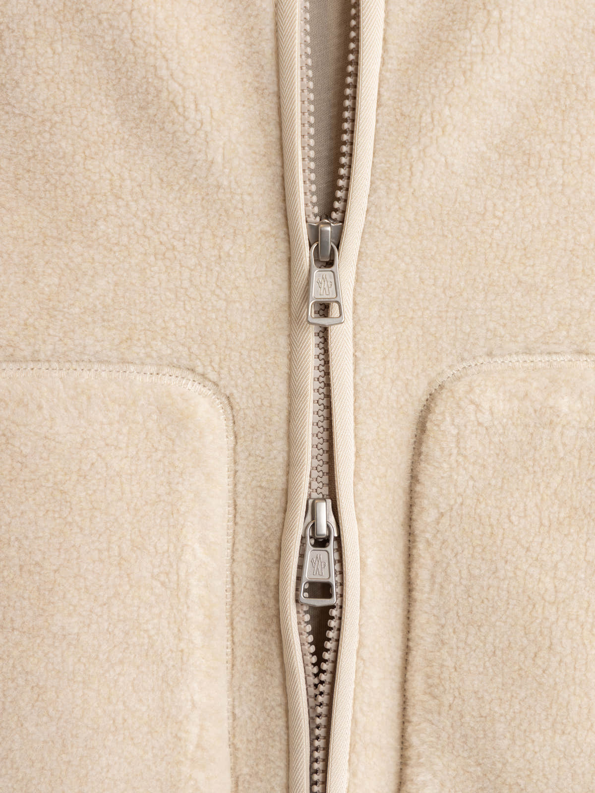 White Zip-Up Sherpa Jacket