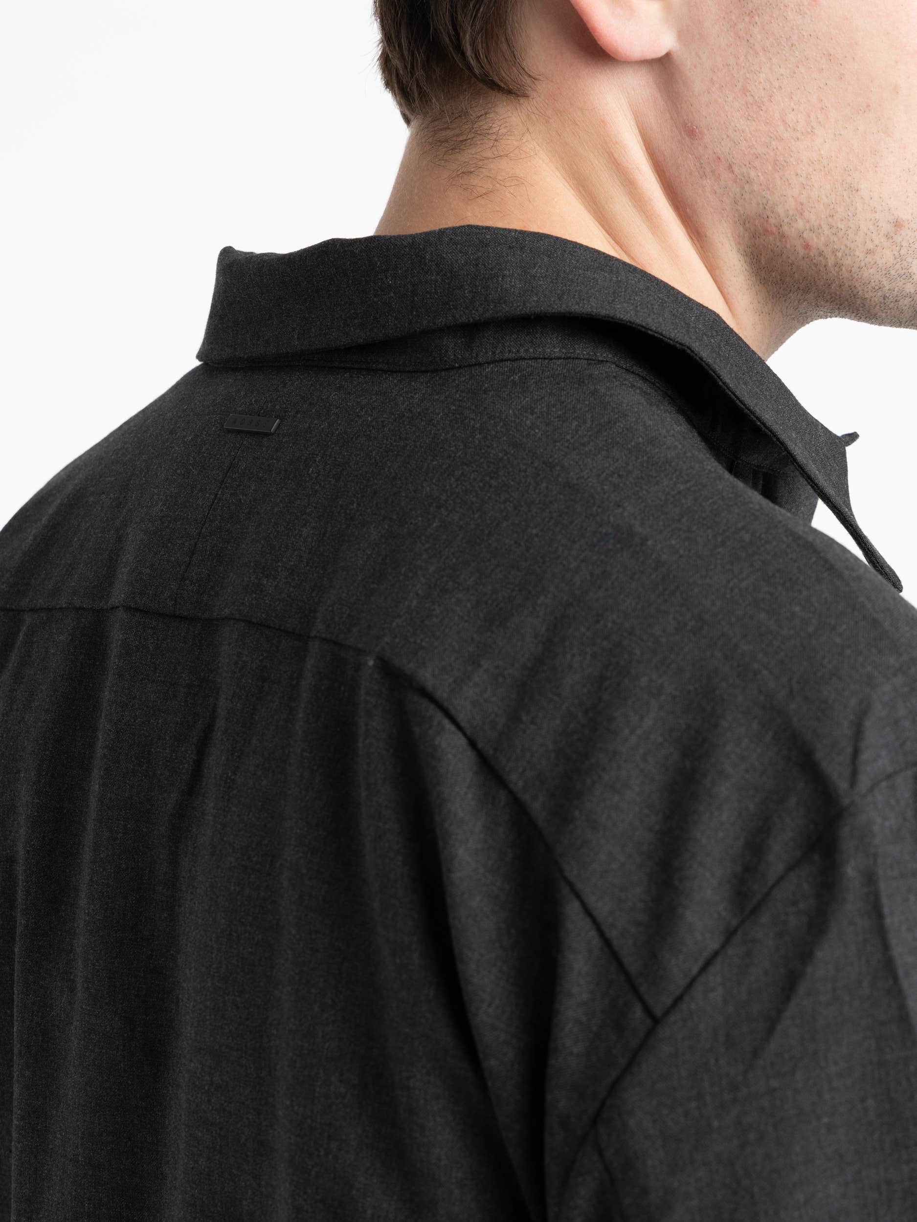 Charcoal Grey Cordura Tech Wool Overshirt