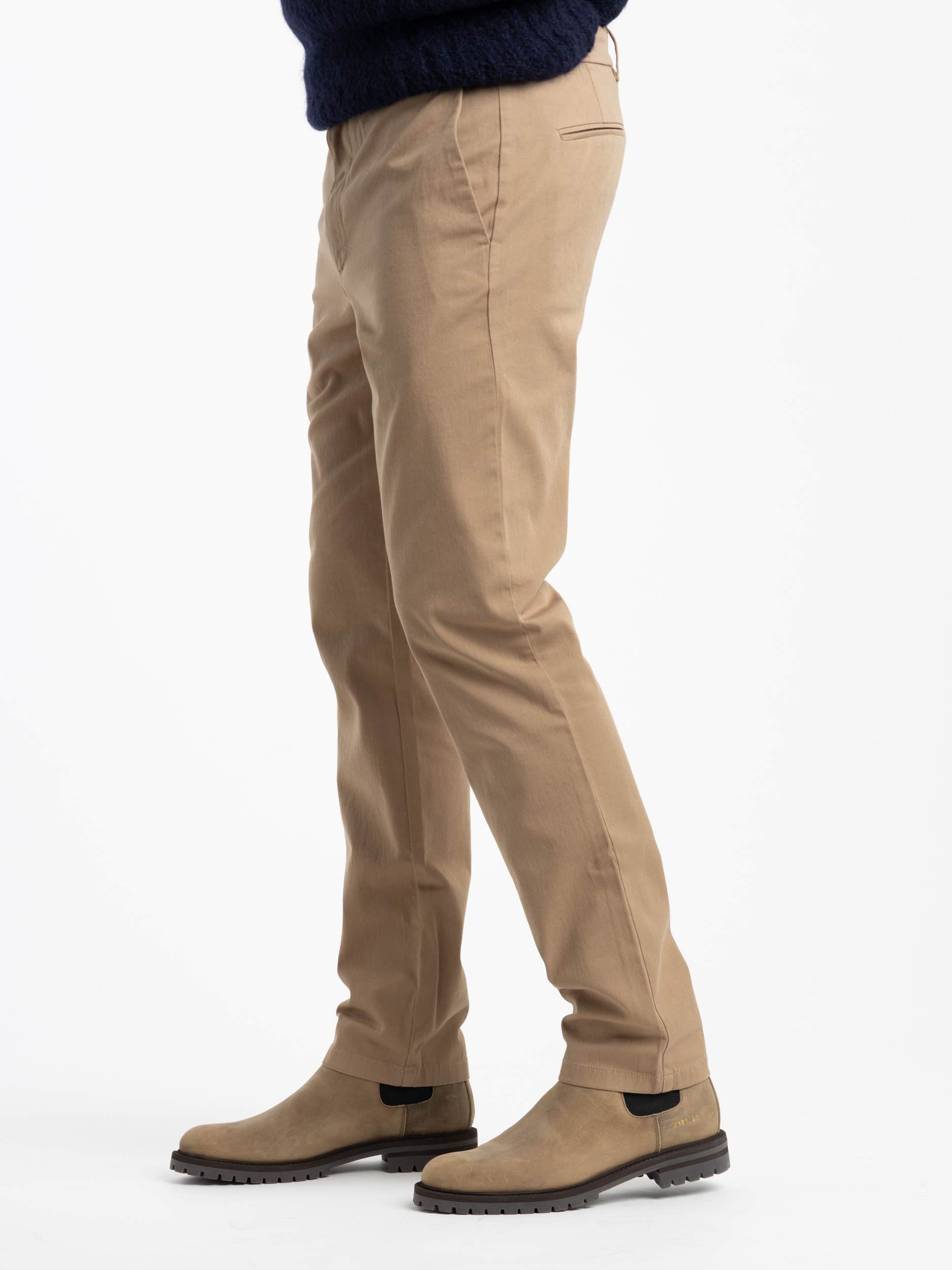 Khaki Ezra Light Stretch Trousers