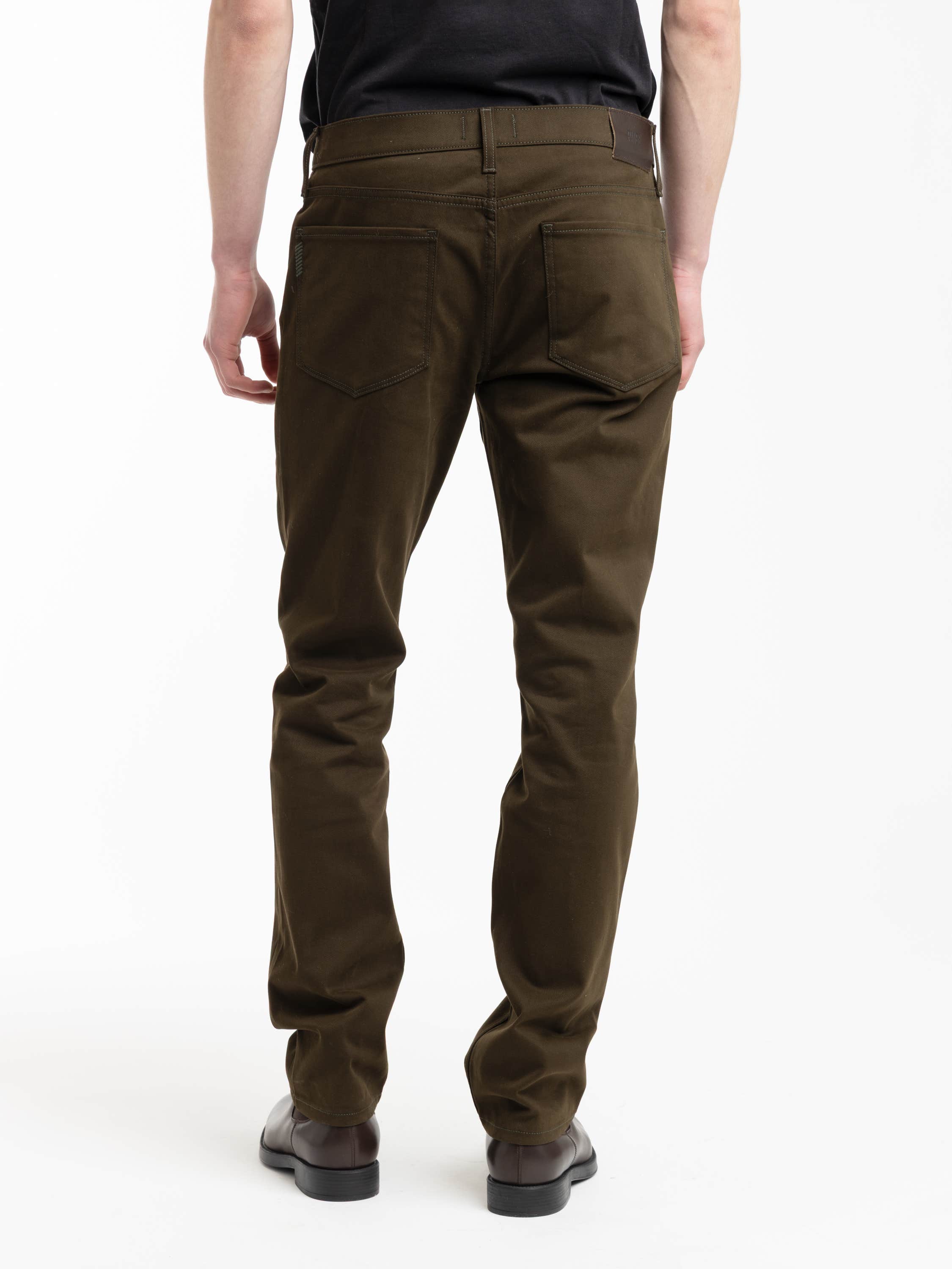 Olive Twill Macneil Slim Straight Pant