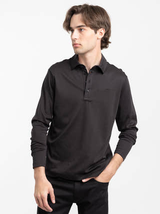 Paul & Shark Black Wool Polo Shirt