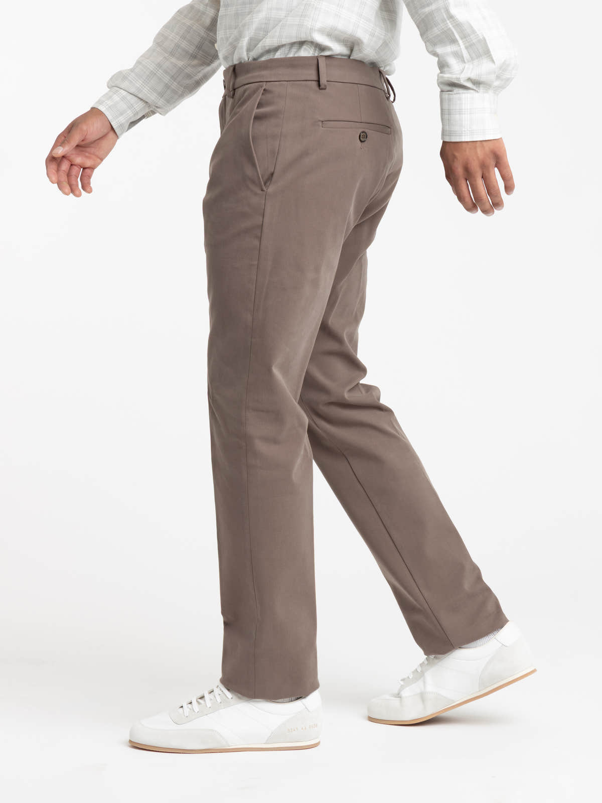 Brown Modal-Blend Chino Trousers