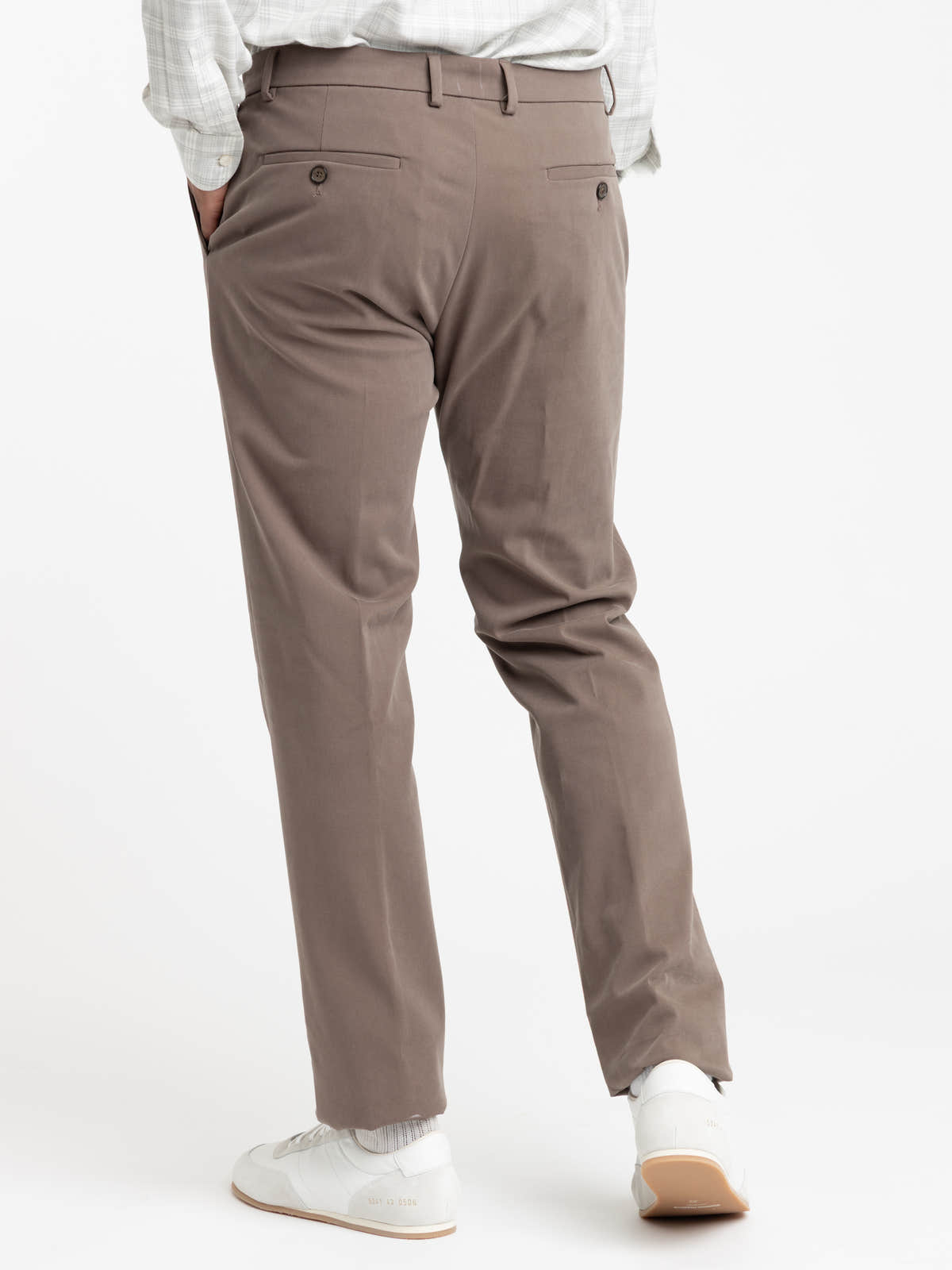 Brown Modal-Blend Chino Trousers