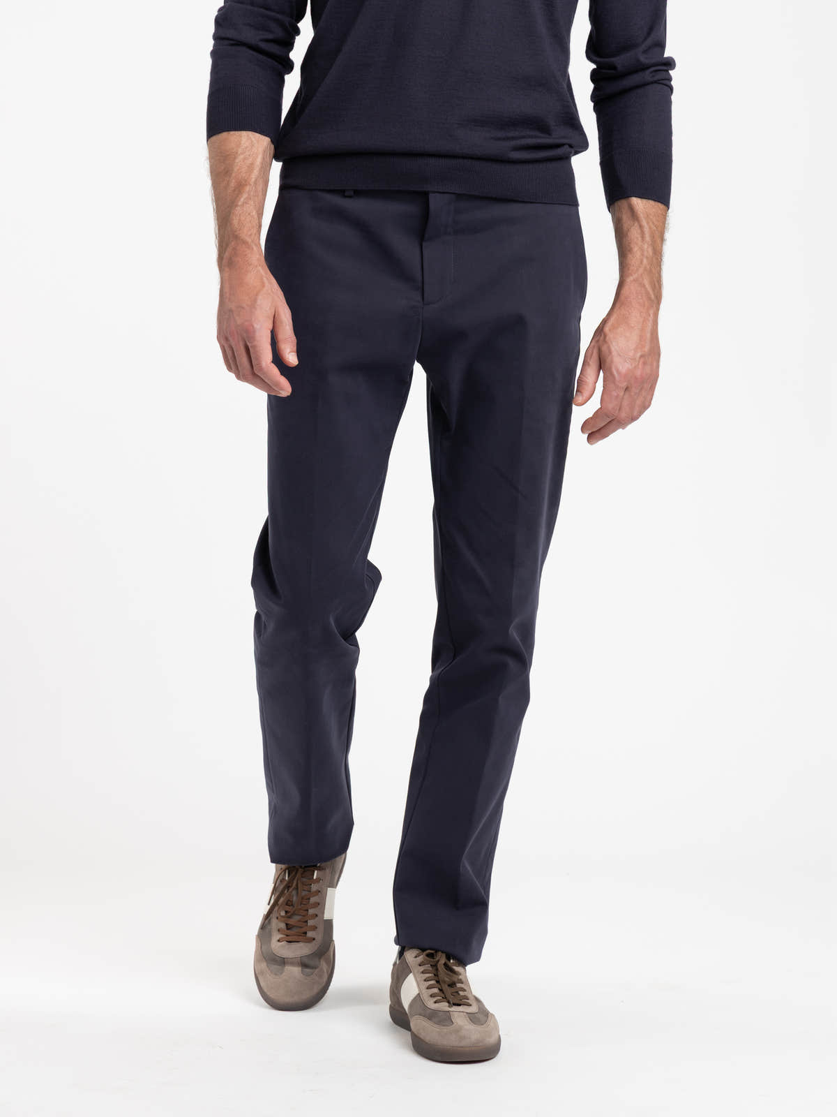 Dark Navy Modal-Blend Trousers