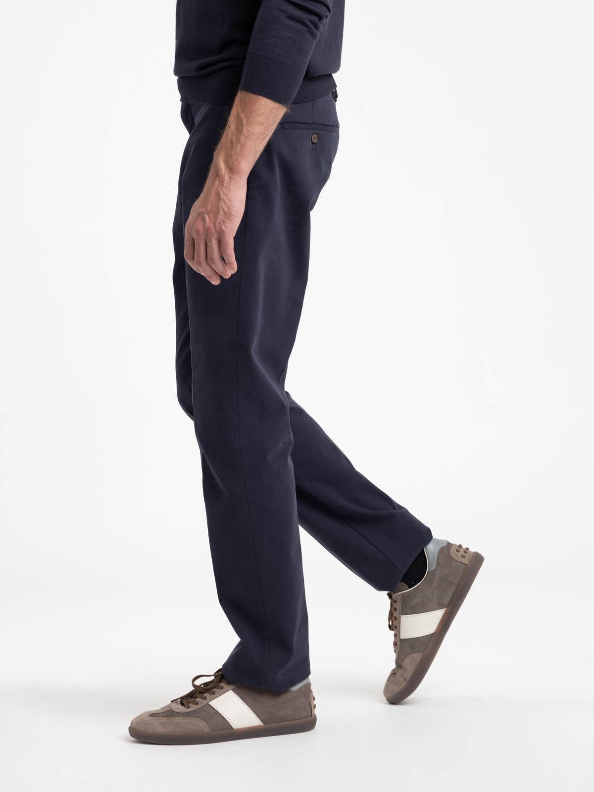 Dark Navy Modal-Blend Trousers