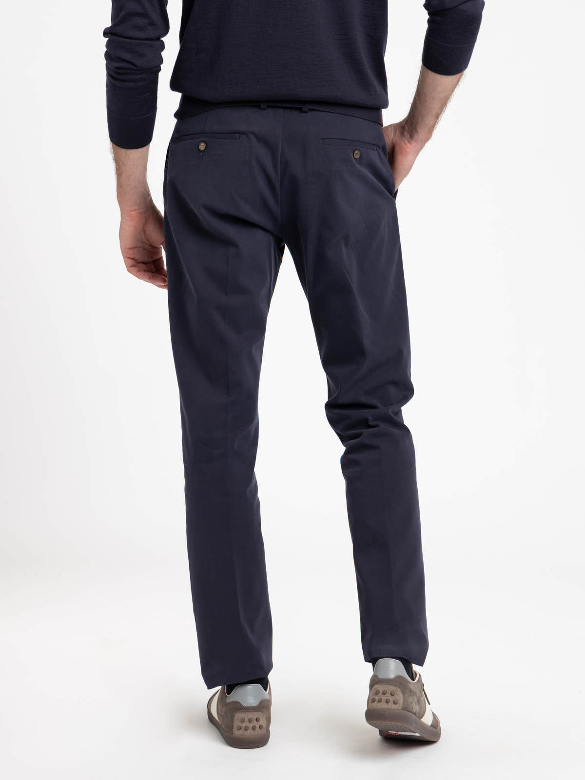 Dark Navy Modal-Blend Trousers