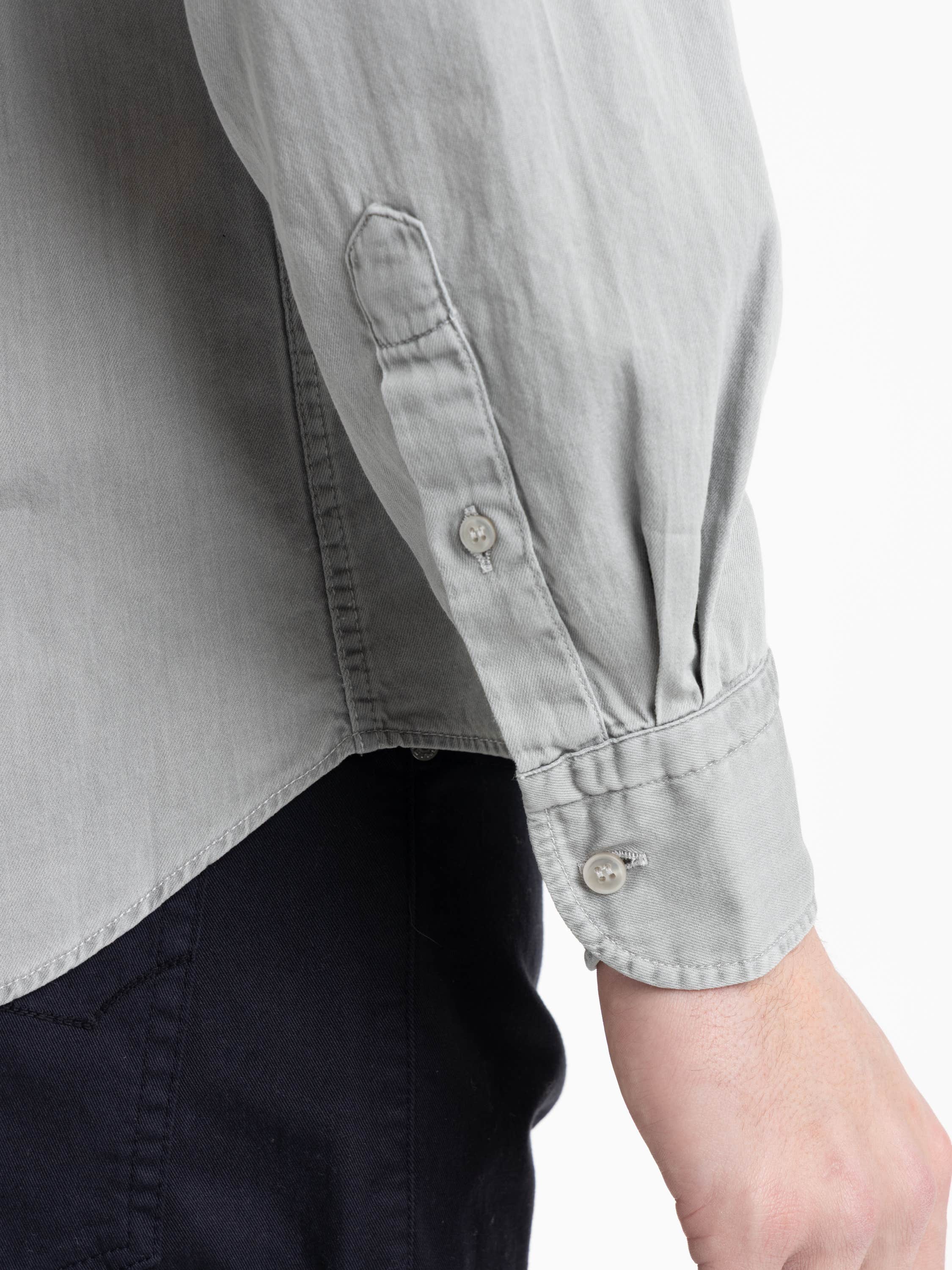 Grey Giza Cotton X-Soft Denim Shirt
