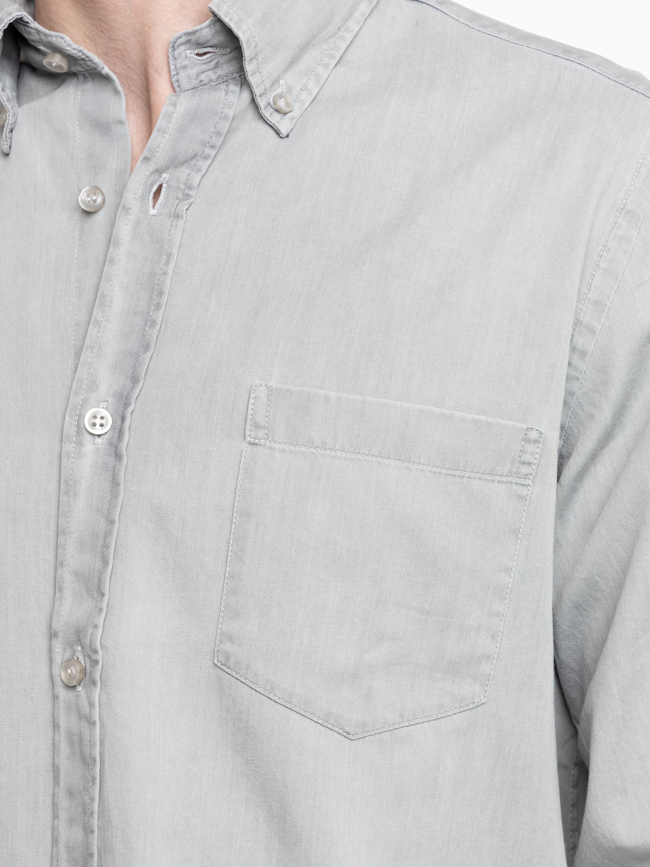 Grey Giza Cotton X-Soft Denim Shirt