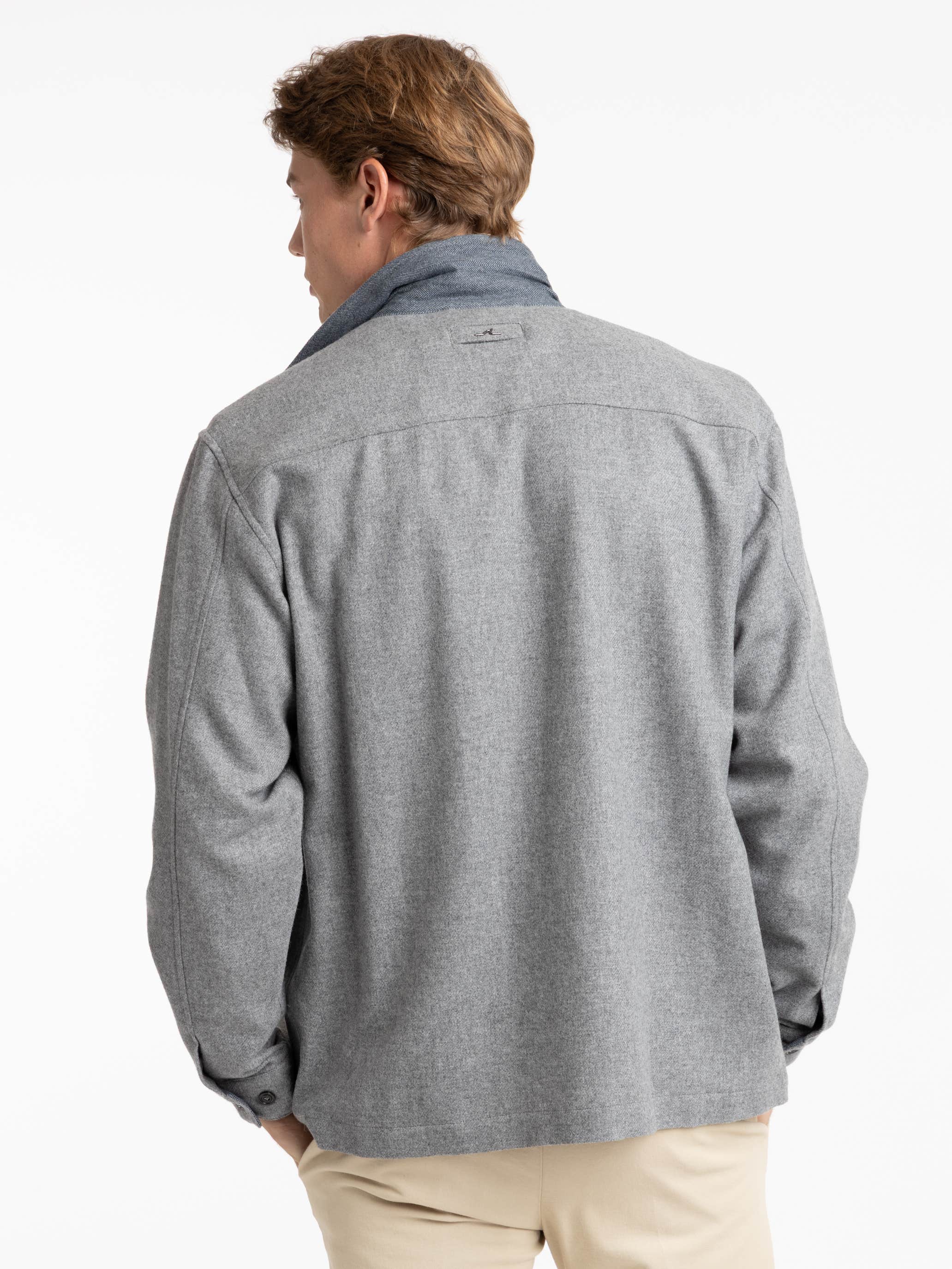 Grey Wool and Cashmere Overshirt