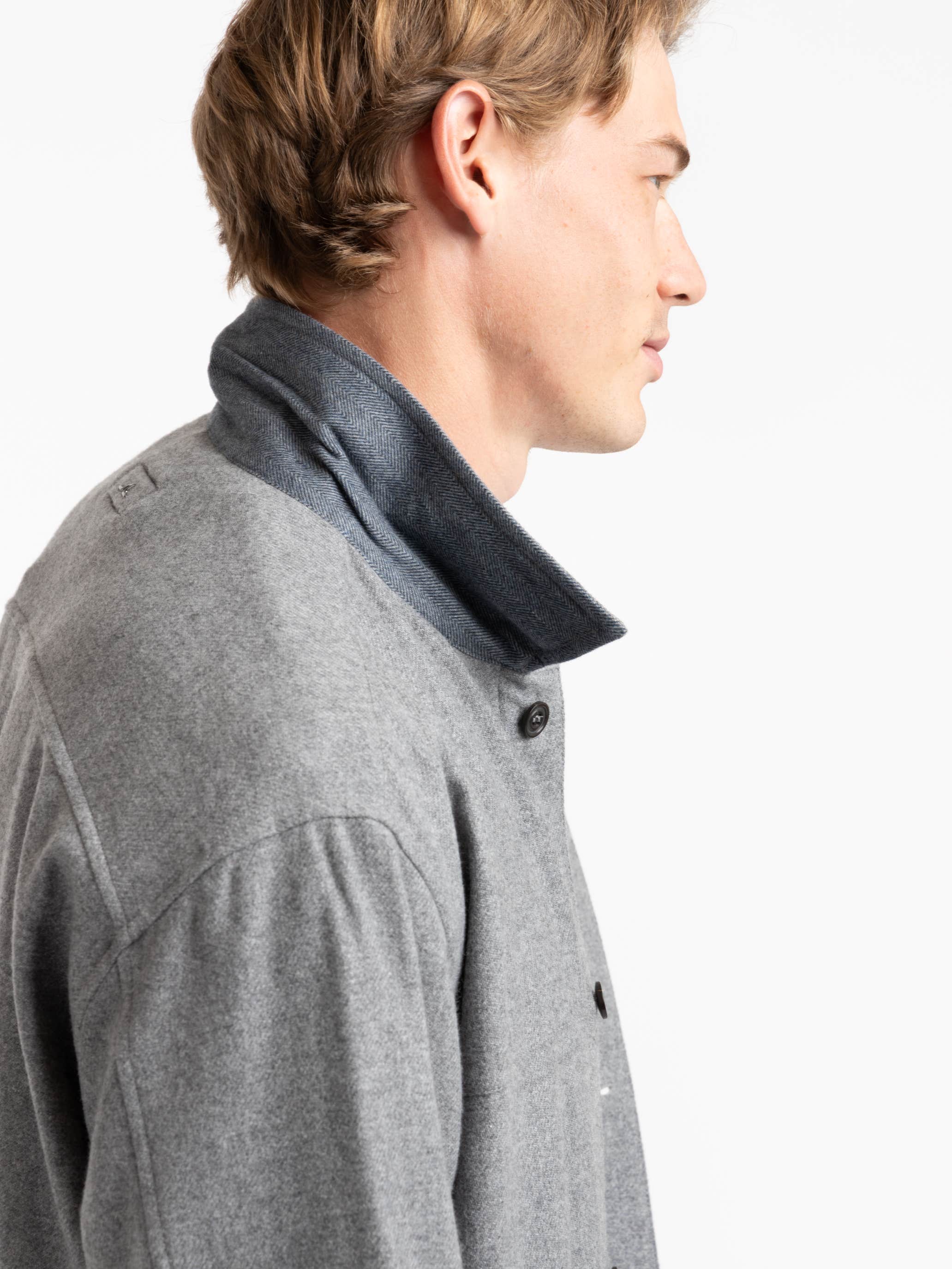 Grey Wool and Cashmere Overshirt