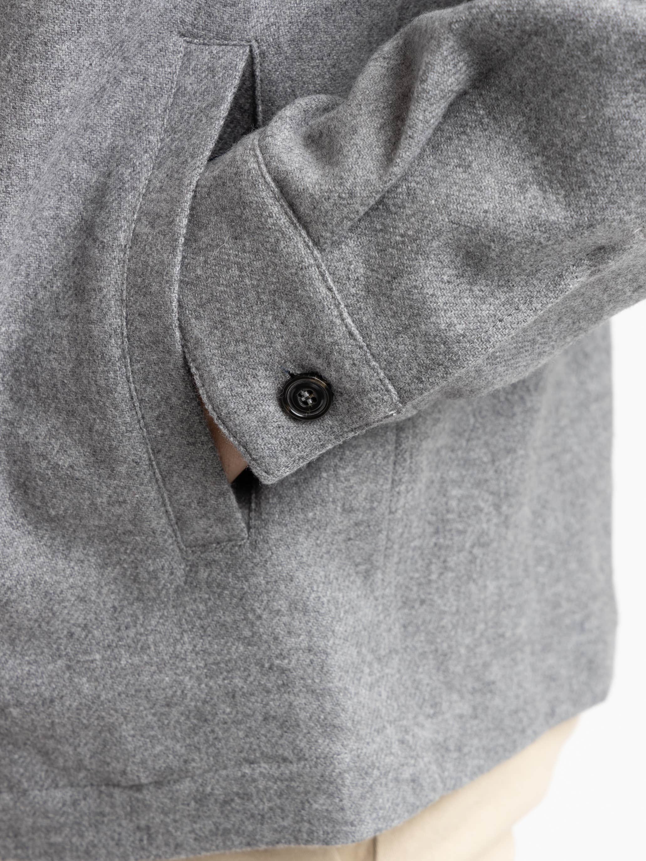 Grey Wool and Cashmere Overshirt