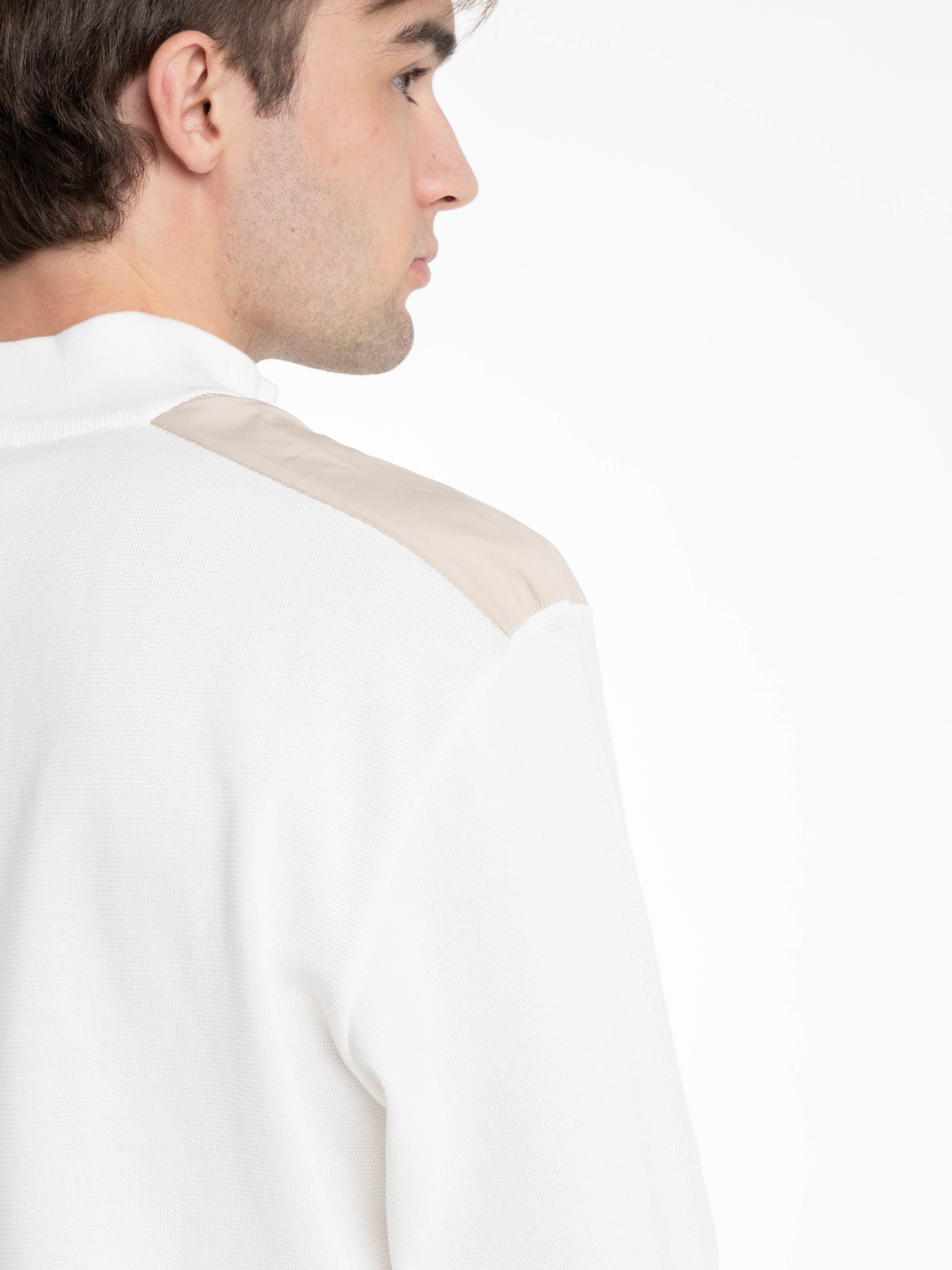 Half‑zip Sweater in Piuma Cotton with Typhoon® Details