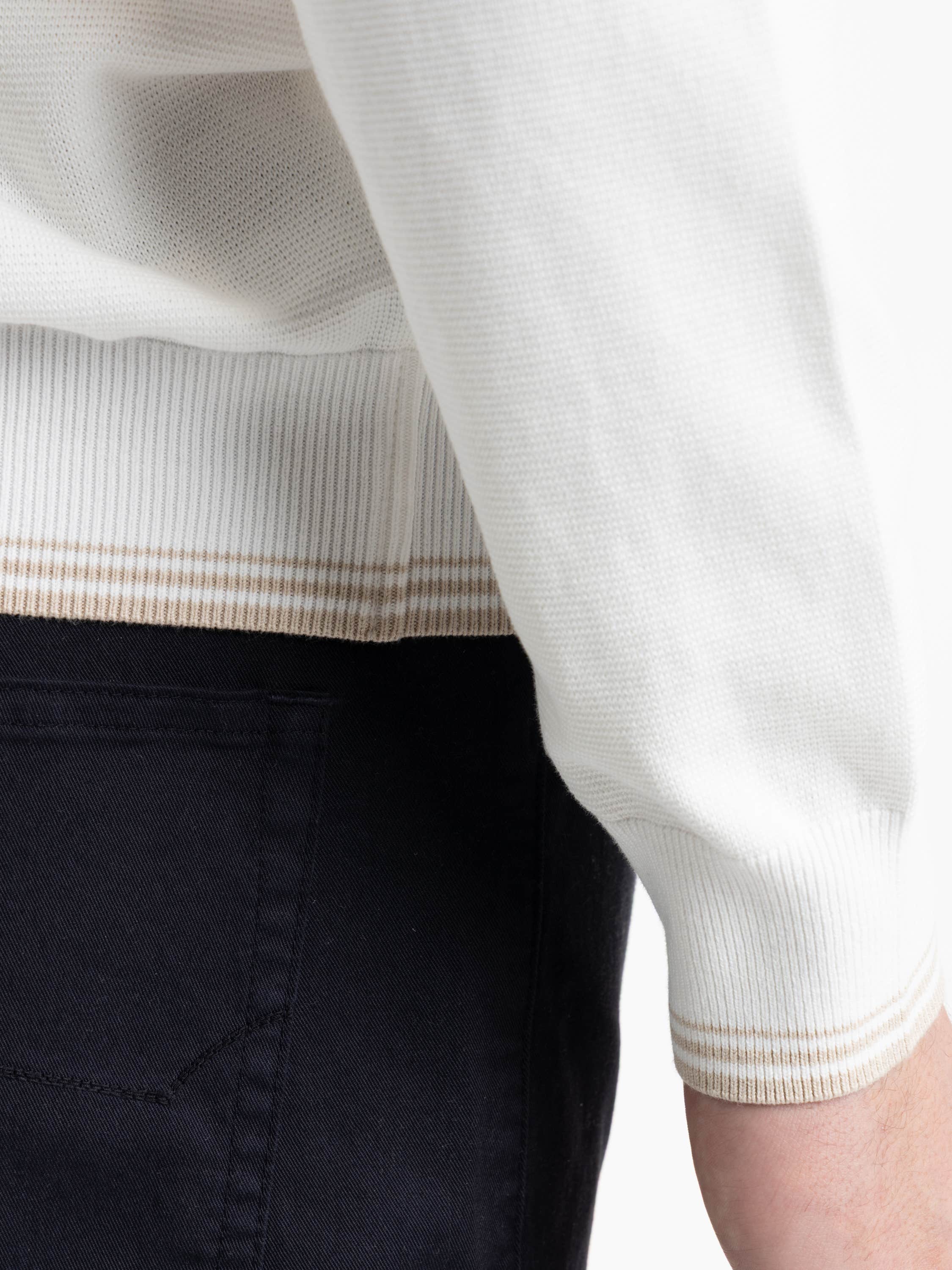 Half‑zip Sweater in Piuma Cotton with Typhoon® Details