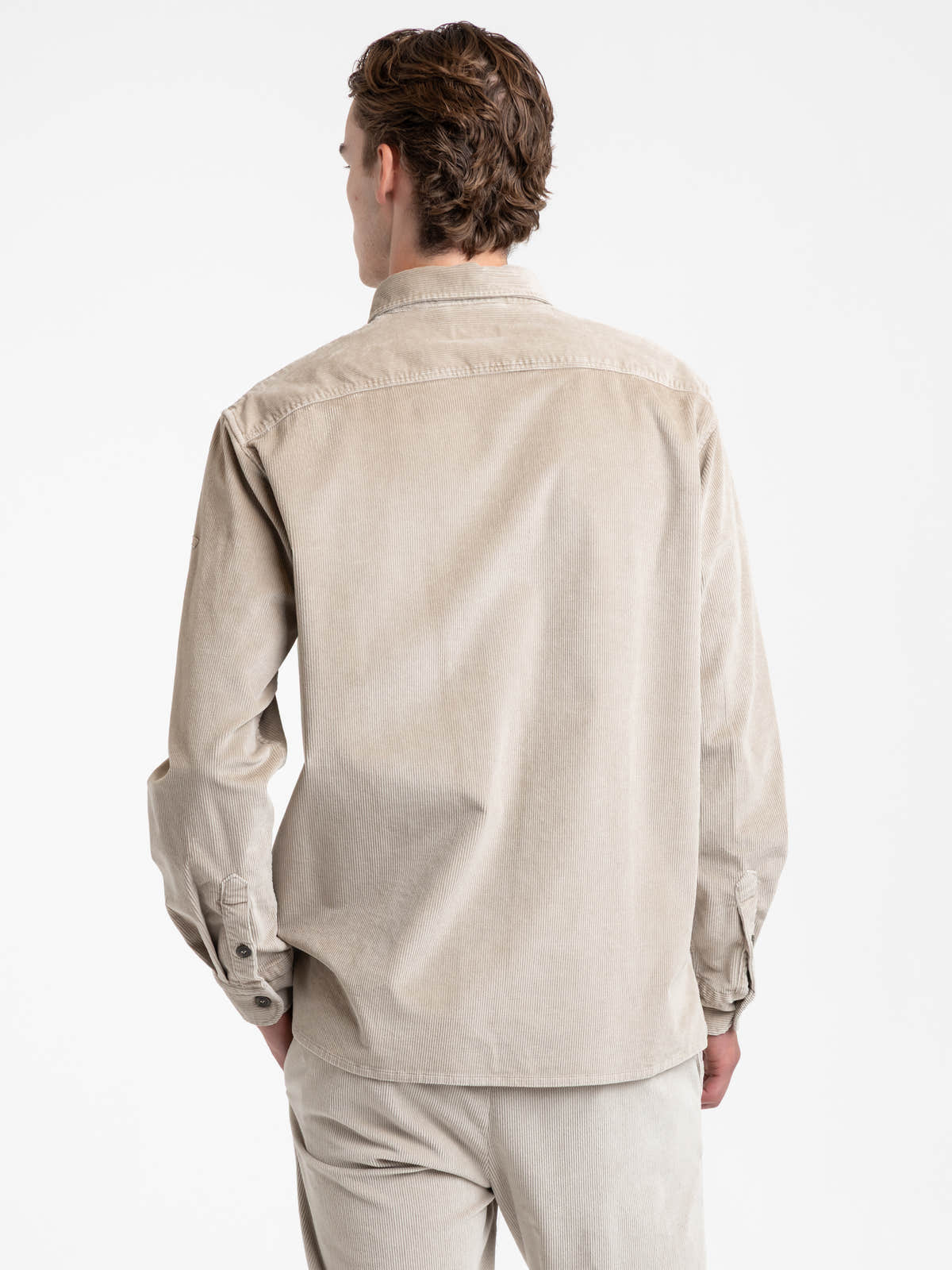 Light Brown Corduroy Overshirt
