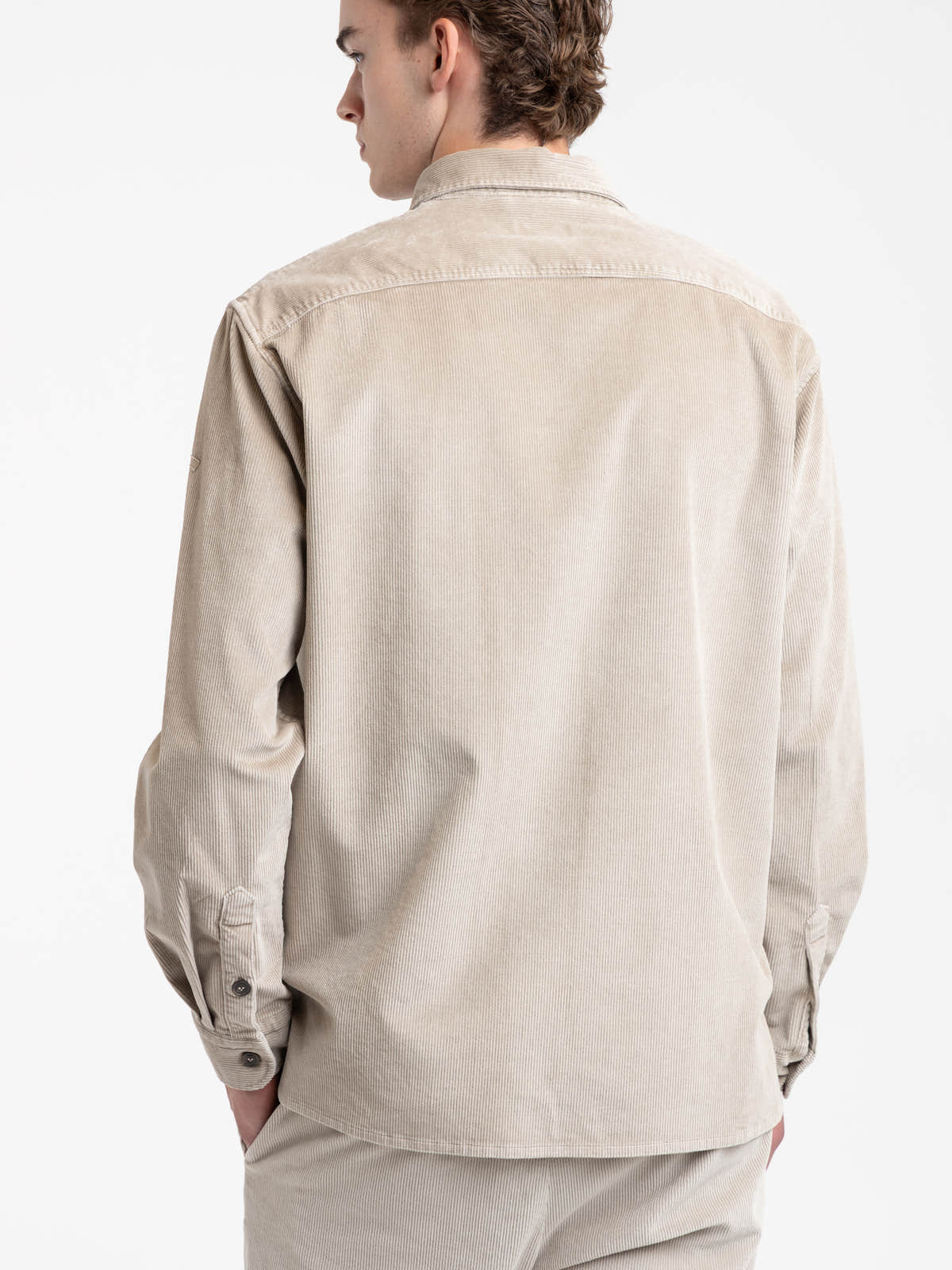 Light Brown Corduroy Overshirt