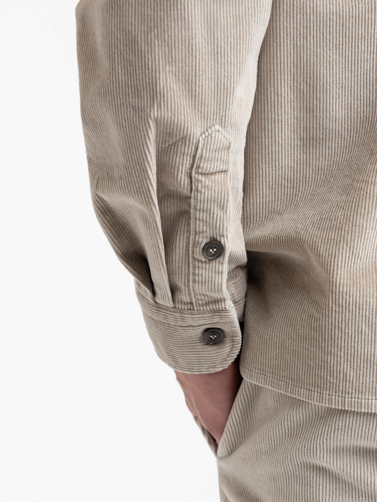 Light Brown Corduroy Overshirt