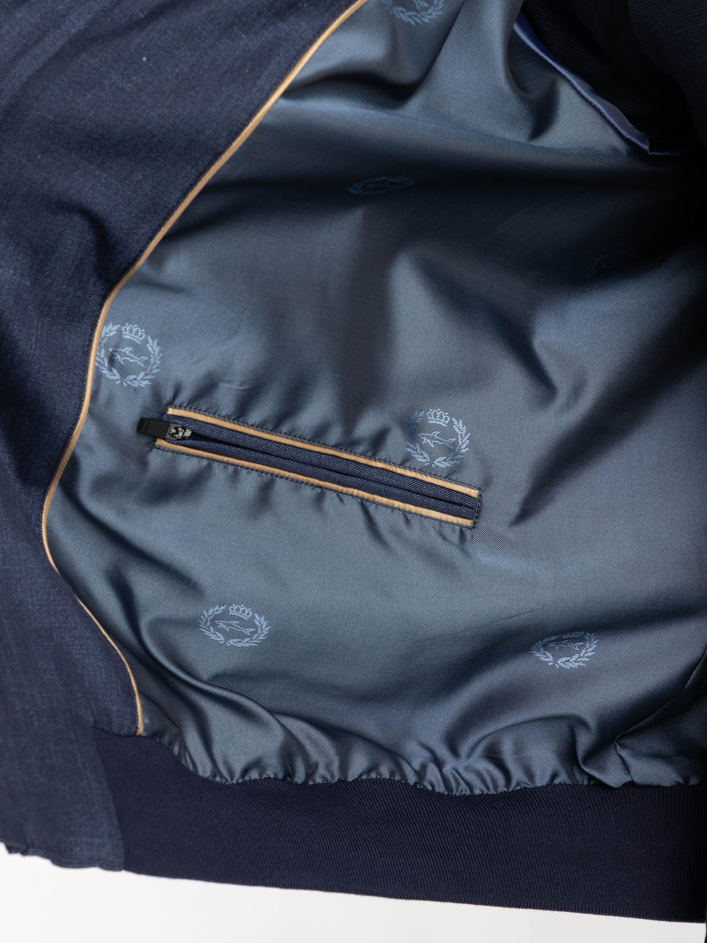 Navy Blue Bomber Jacket In Jersely®