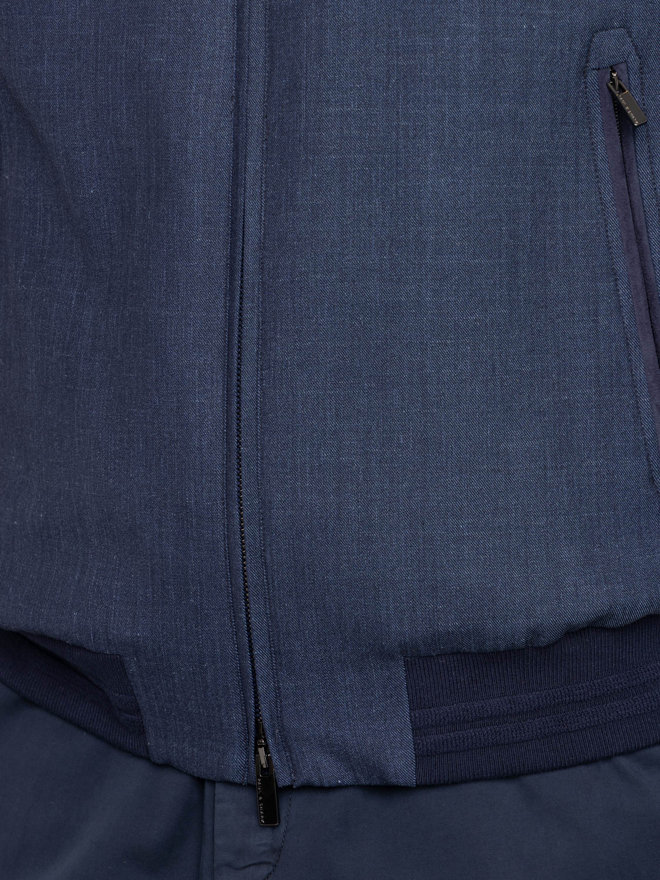Navy Blue Bomber Jacket In Jersely®